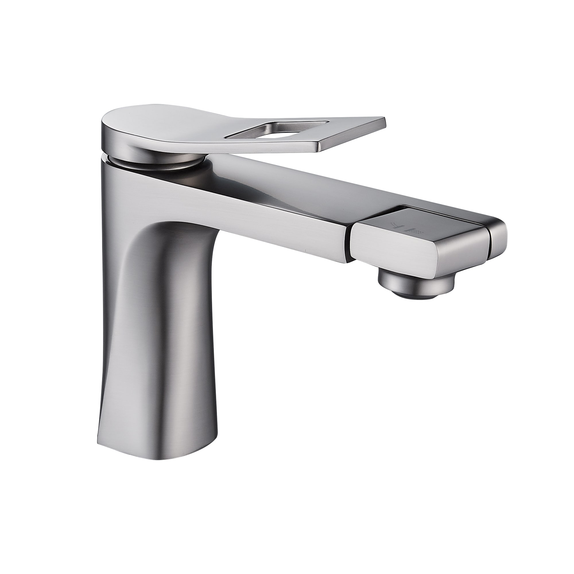 FORIOUS LL40030BN Brushed Nickel Single hole 1-handle High-arc Commercial/Residential Handle Bathroom Sink Faucet