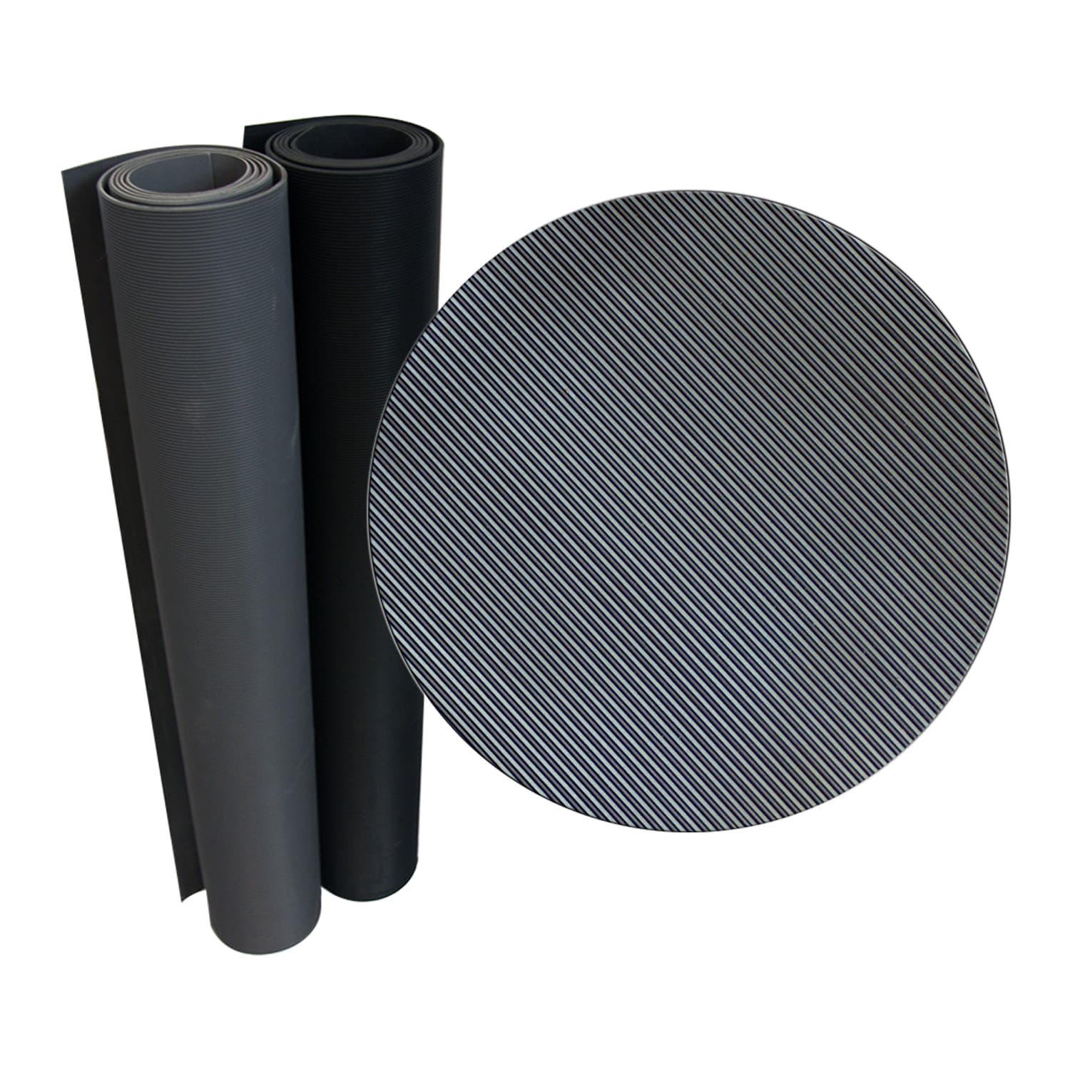 Self-adhesive Felt Pads, grey, round, many different sizes, and a thickness  of 3.5mm