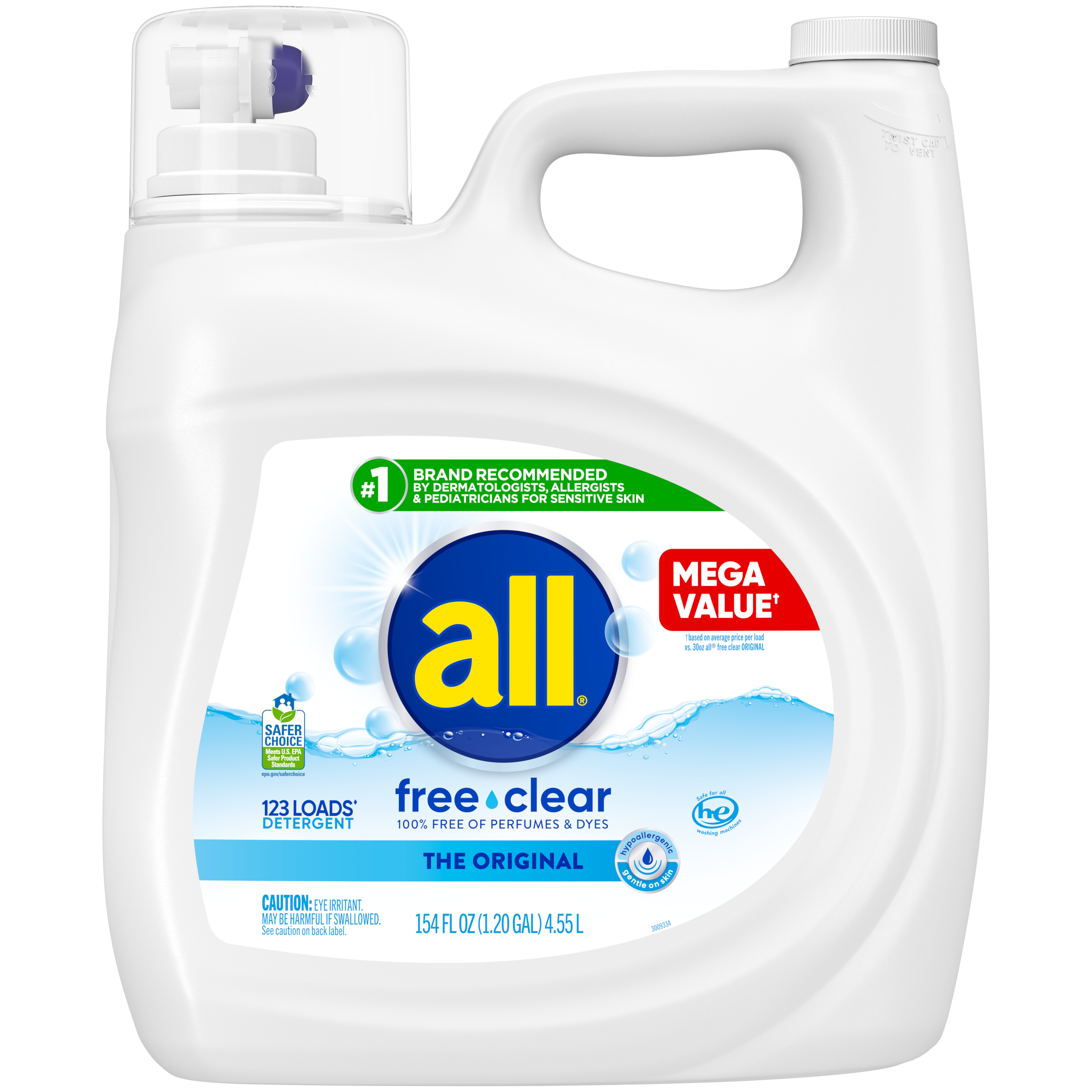 all Fragrance-Free HE Laundry Detergent 123 Loads 154 -fl oz