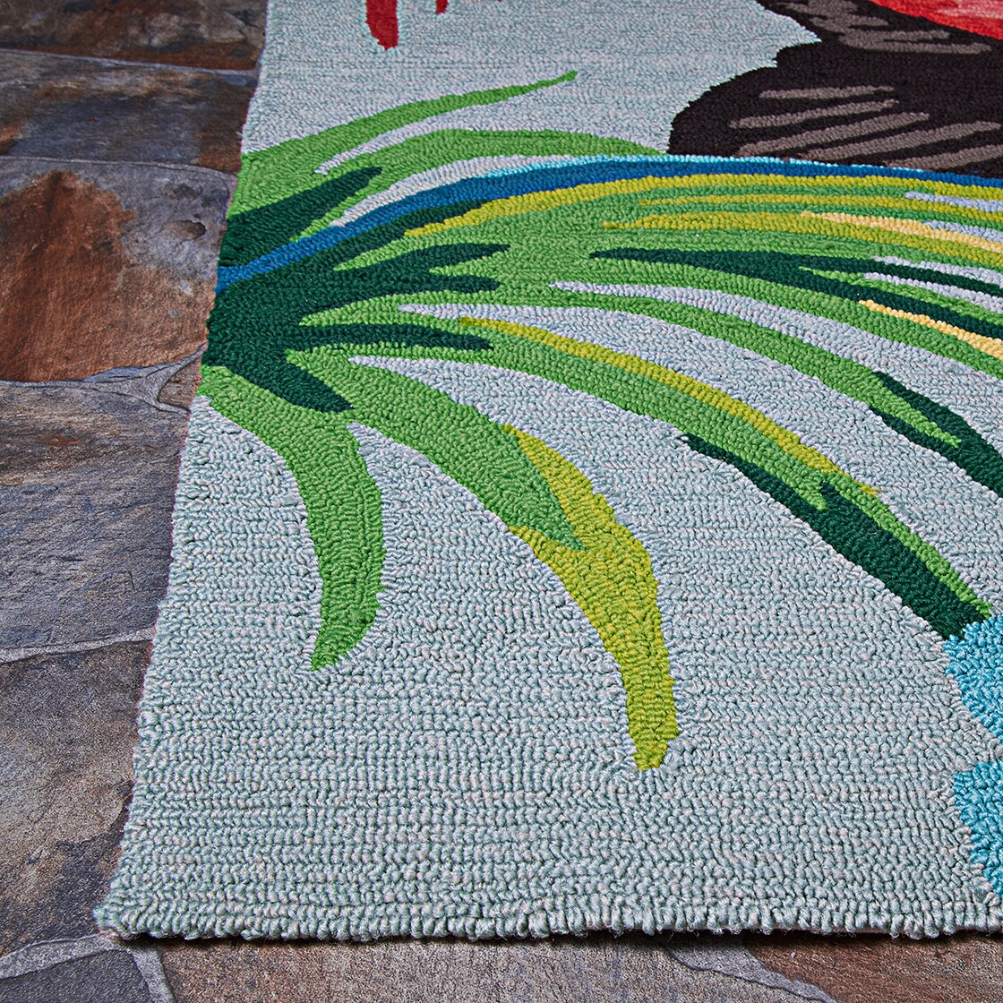 Covington Blue Rectangular 8' x 10' Easy-Care Synthetic Rug