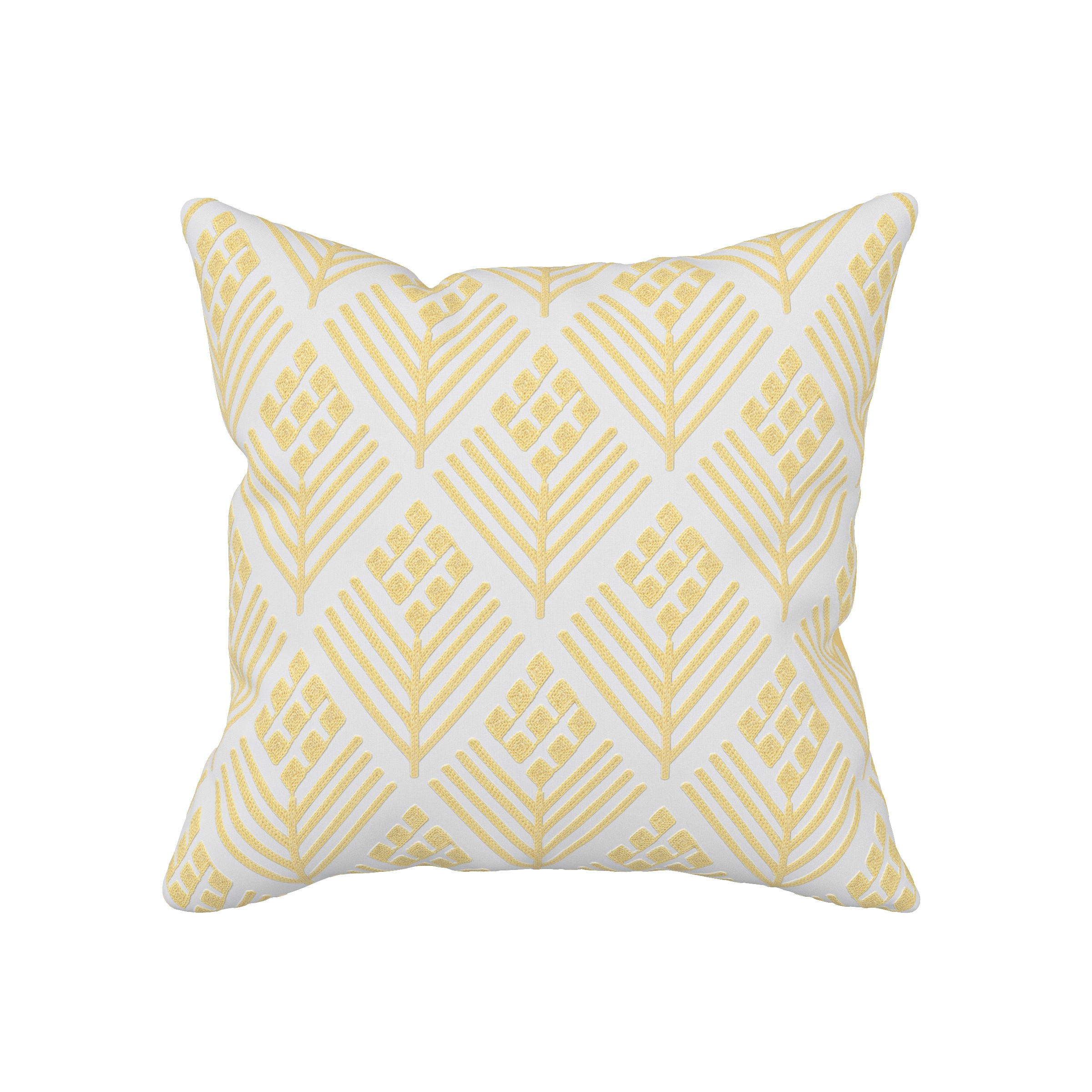 allen + roth 4955036 Floral Yellow Square Throw Pillow