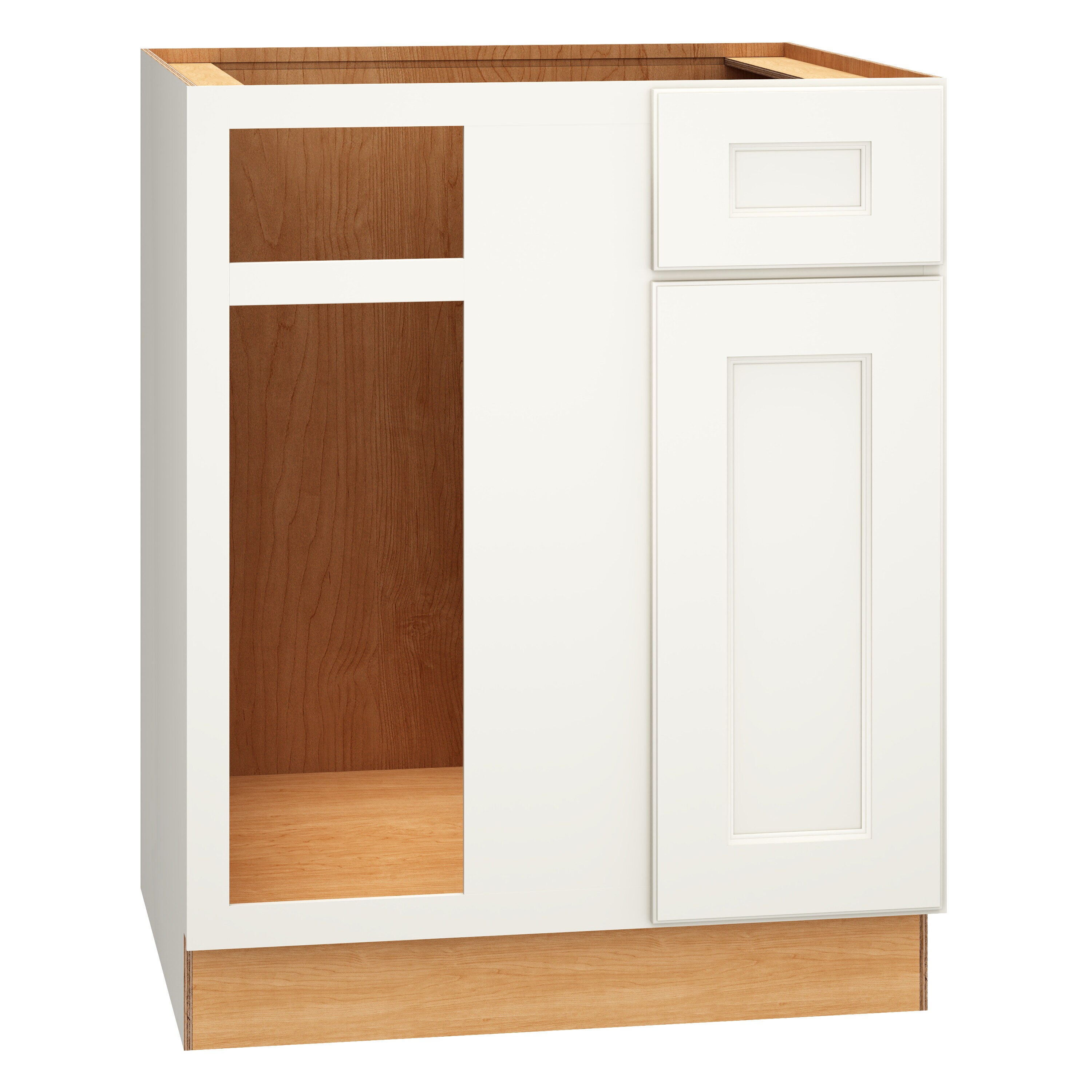 Diamond Express Macaulay 36-in W x 34.5-in H x 24-in D White Blind 1-Drawer Base Fully Assembled Plywood Cabinet (Recessed Panel Square Style)