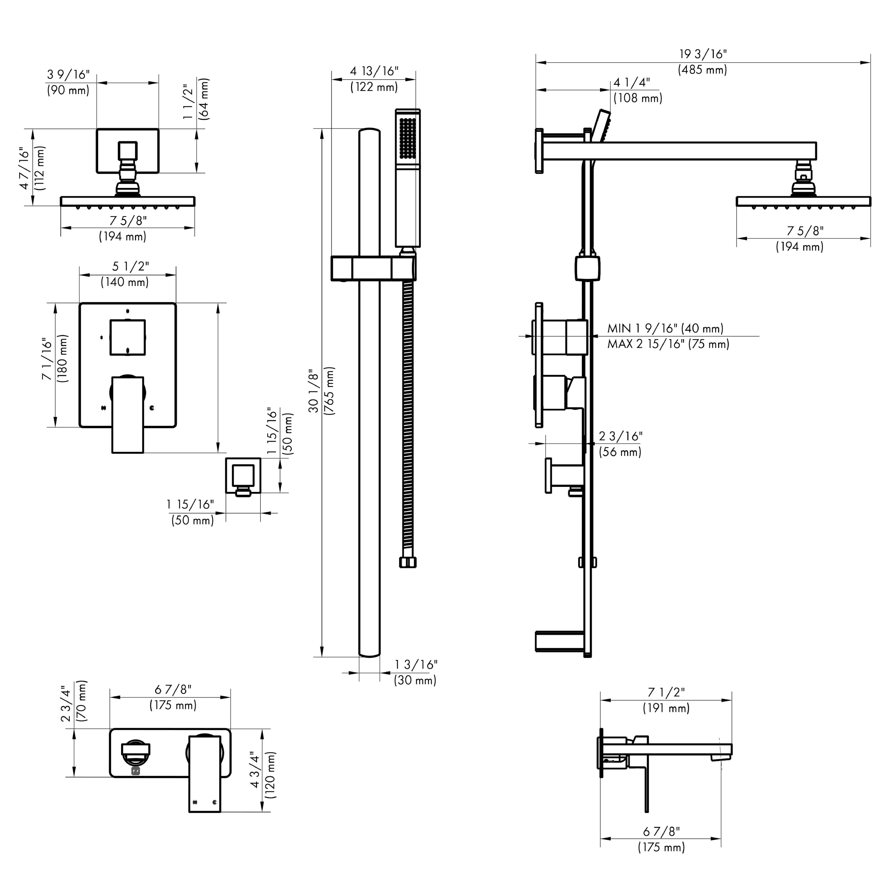 ZLINE KITCHEN & BATH BLS-SHS-BN Tub-Shower-Faucets - View #7