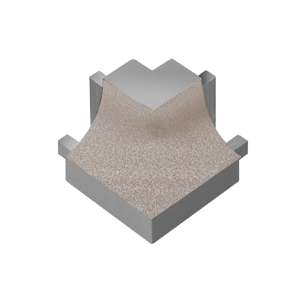 Schluter Systems E90Q/AHK1S/TSC Dilex-AHK 0.5-in W x 1.0-in L Cream textured color-coated aluminum Aluminum Outside corner Tile Edge Trim