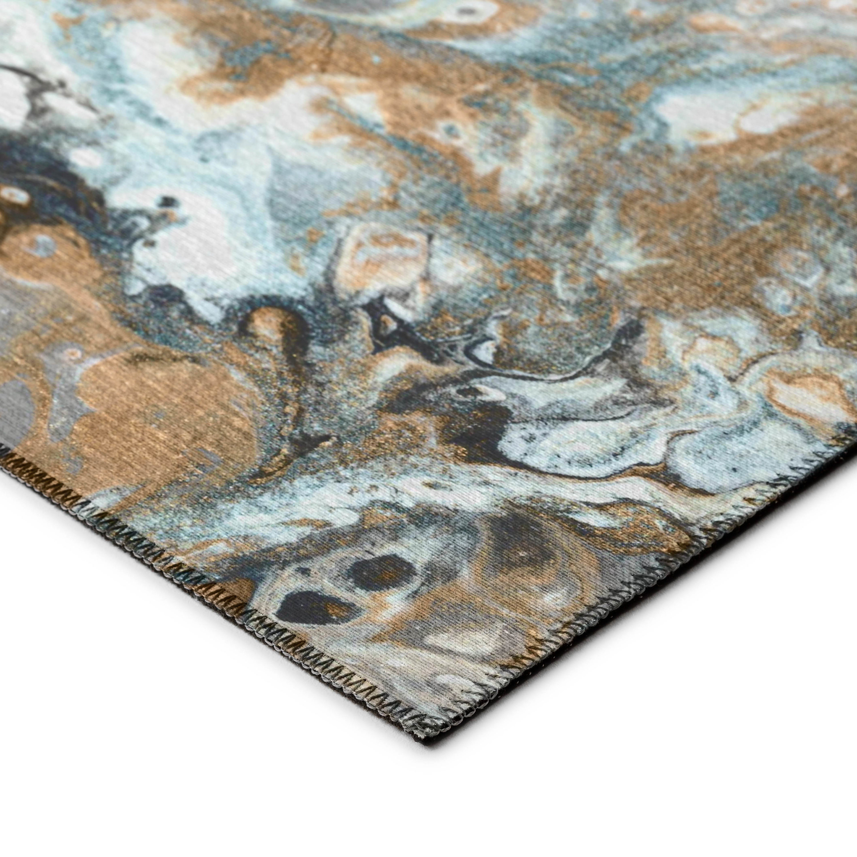 Karina Smoke Gray Abstract Chenille 10' x 14' Area Rug