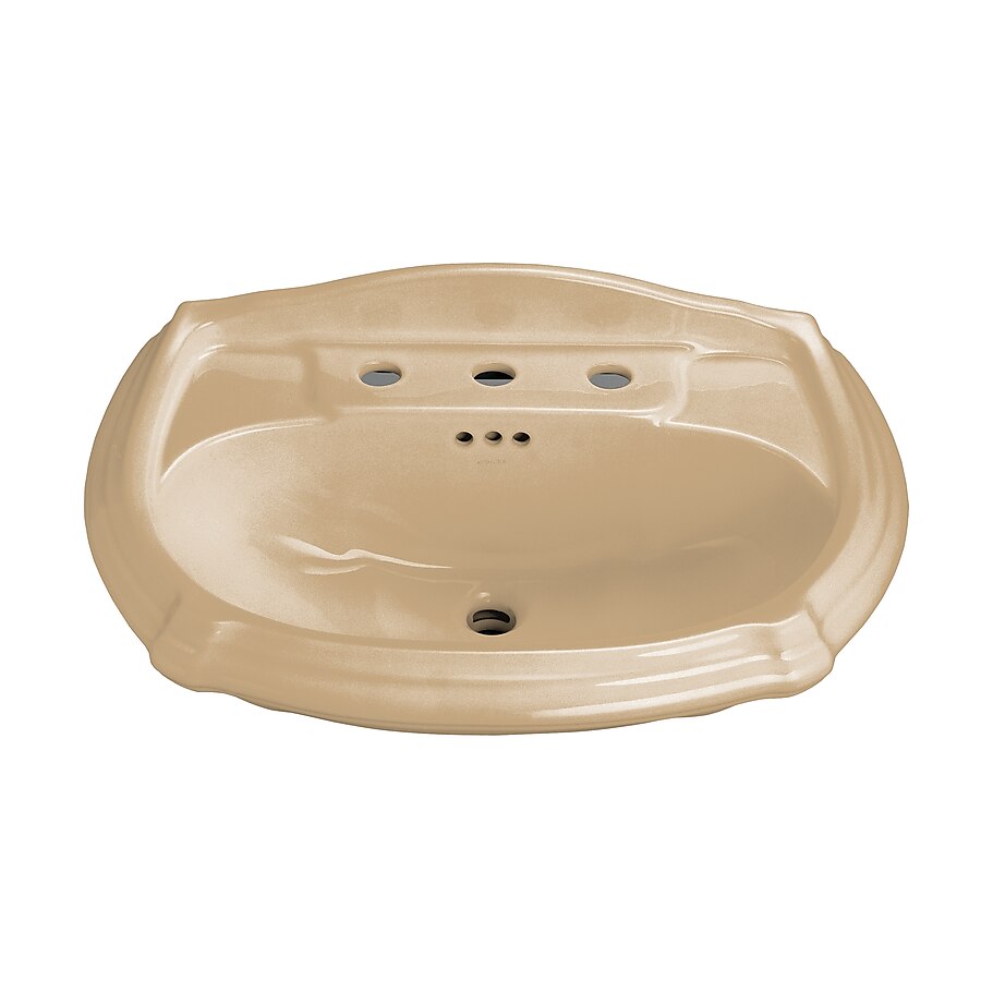 KOHLER Portrait Vitreous China Pedestal in Mexican Sand KOHLER Portrait Vitreous China Pedestal in Mexican Sand