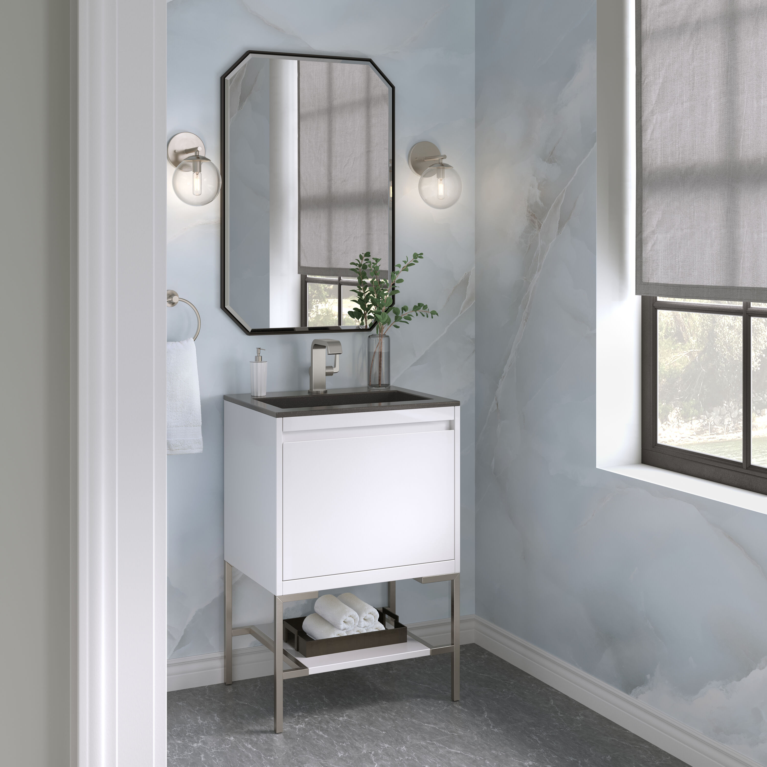 James Martin Vanities 805-V23.6-GW-BN-CH Bath-Vanity-Combo - View #4