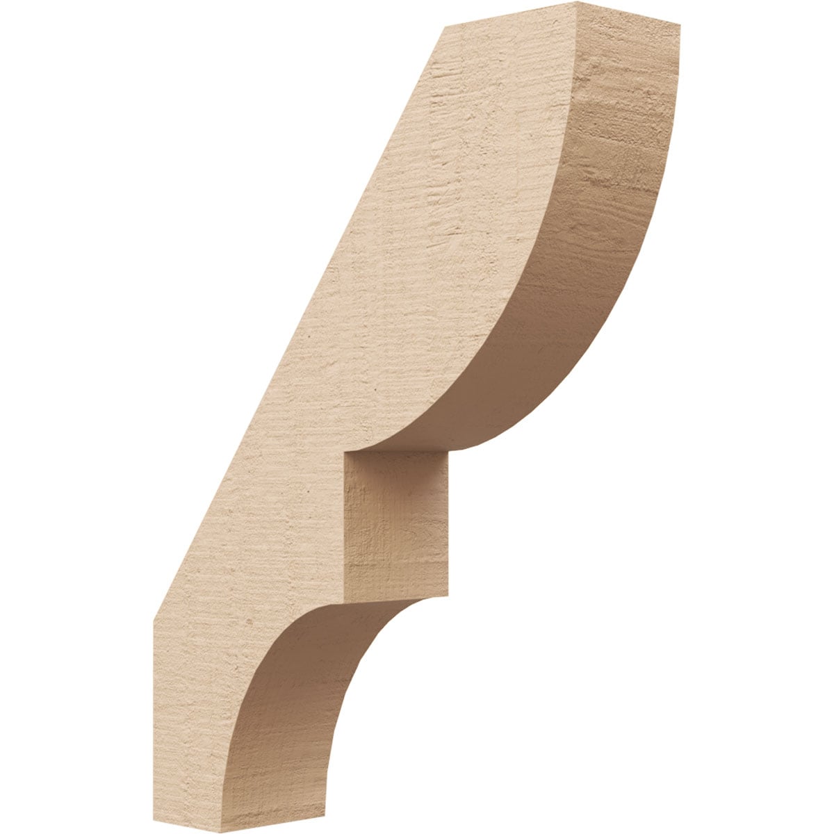 Ekena Millwork BRCUR03X12X16RIDRCPR 3-in x 16-in x 12-in Primed Urethane Ridgewood Rough Cedar TimberThane Knee Brace