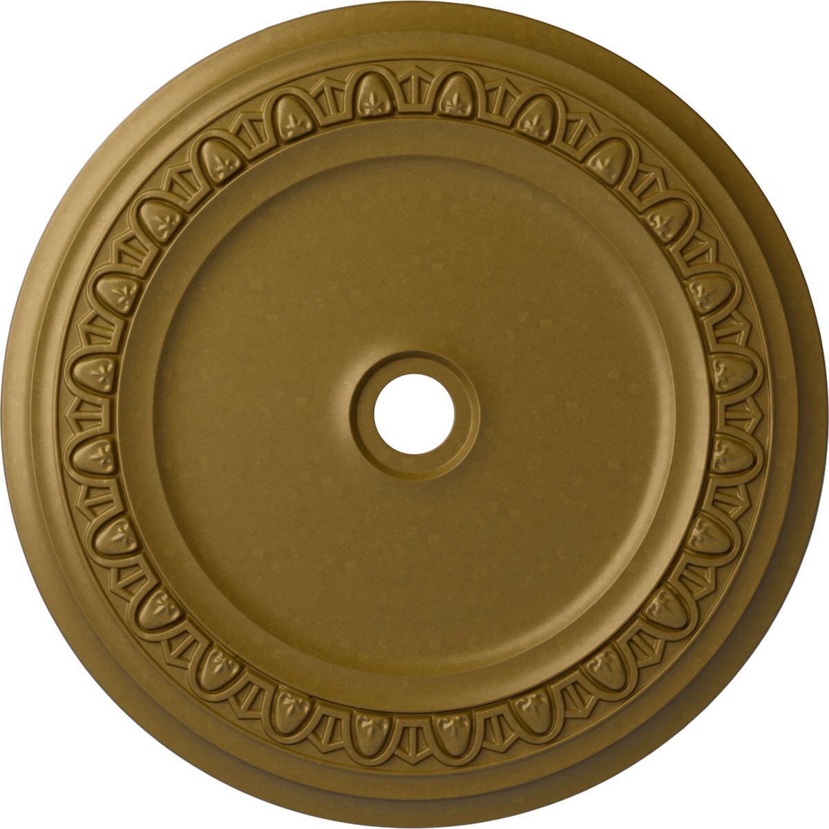 Ekena Millwork CM41CAGLS Caputo 41-in W x 41-in L Painted Gold Polyurethane Whole Ceiling Medallion