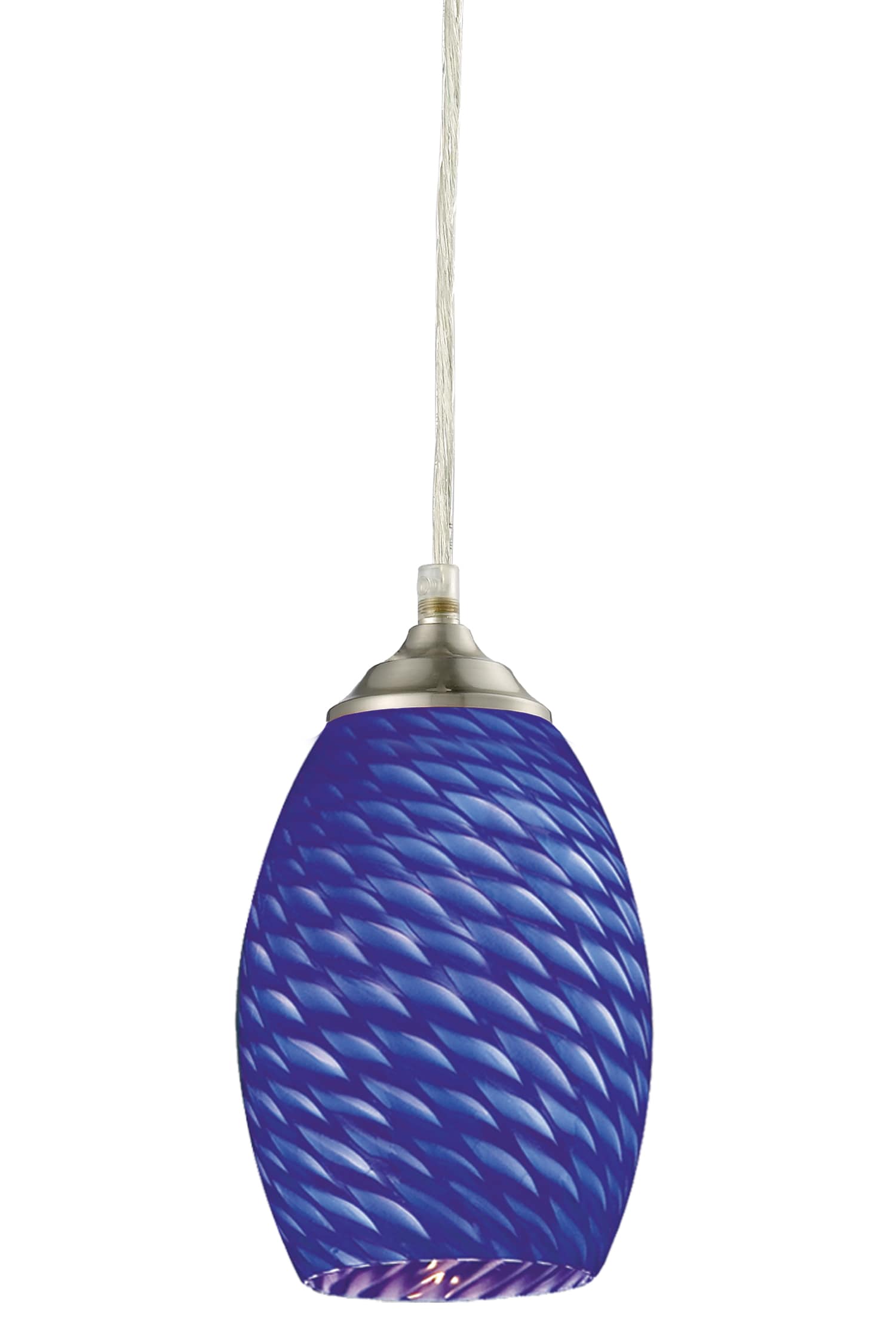 Z-Lite 131B-BN Jazz Brushed Nickel Modern/contemporary Art glass Cylinder Mini Hanging Pendant light