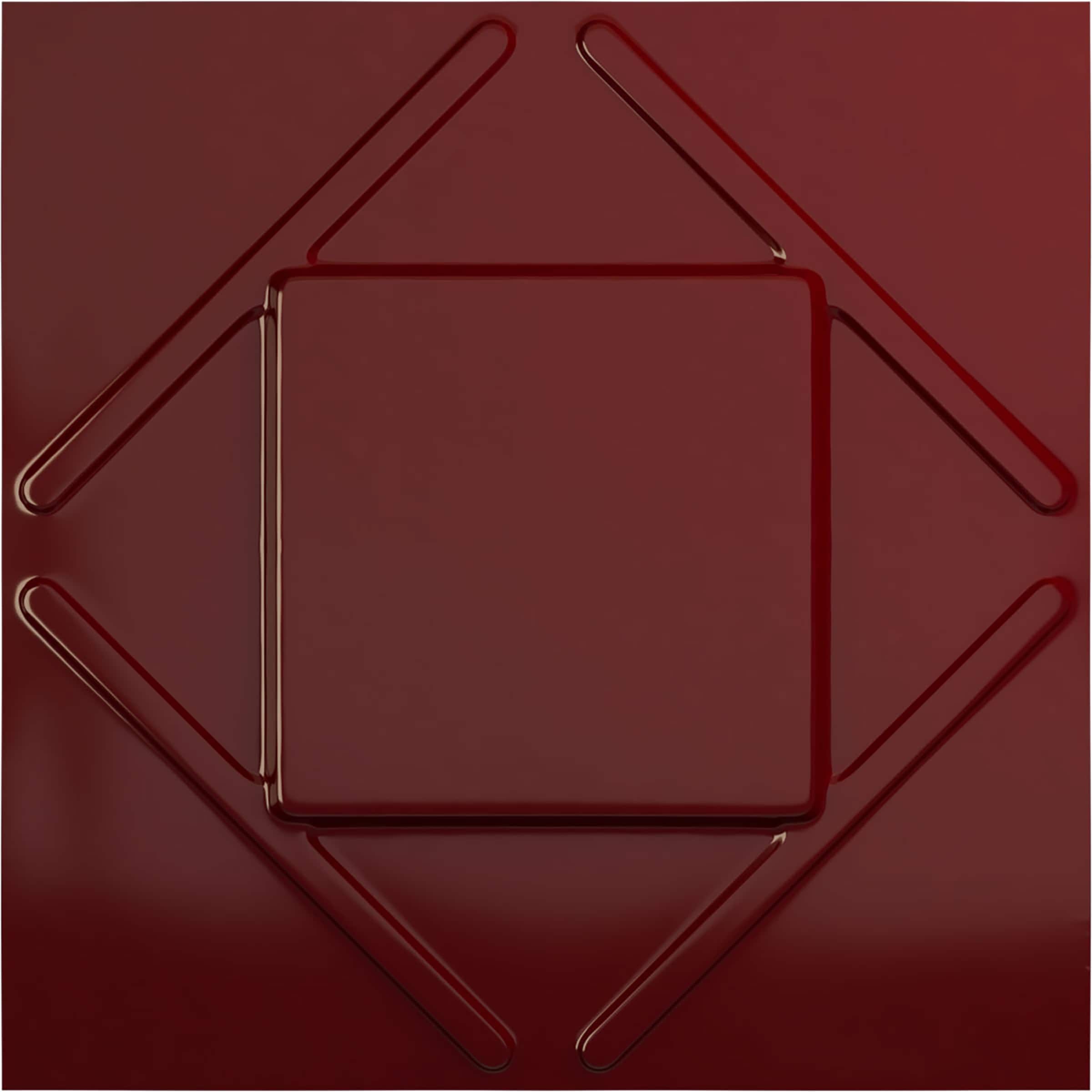 Ekena Millwork WP20X20AEHML 19-5/8-in x 19-5/8-in Embossed Paintable/Stainable Red PVC Wall Panel (