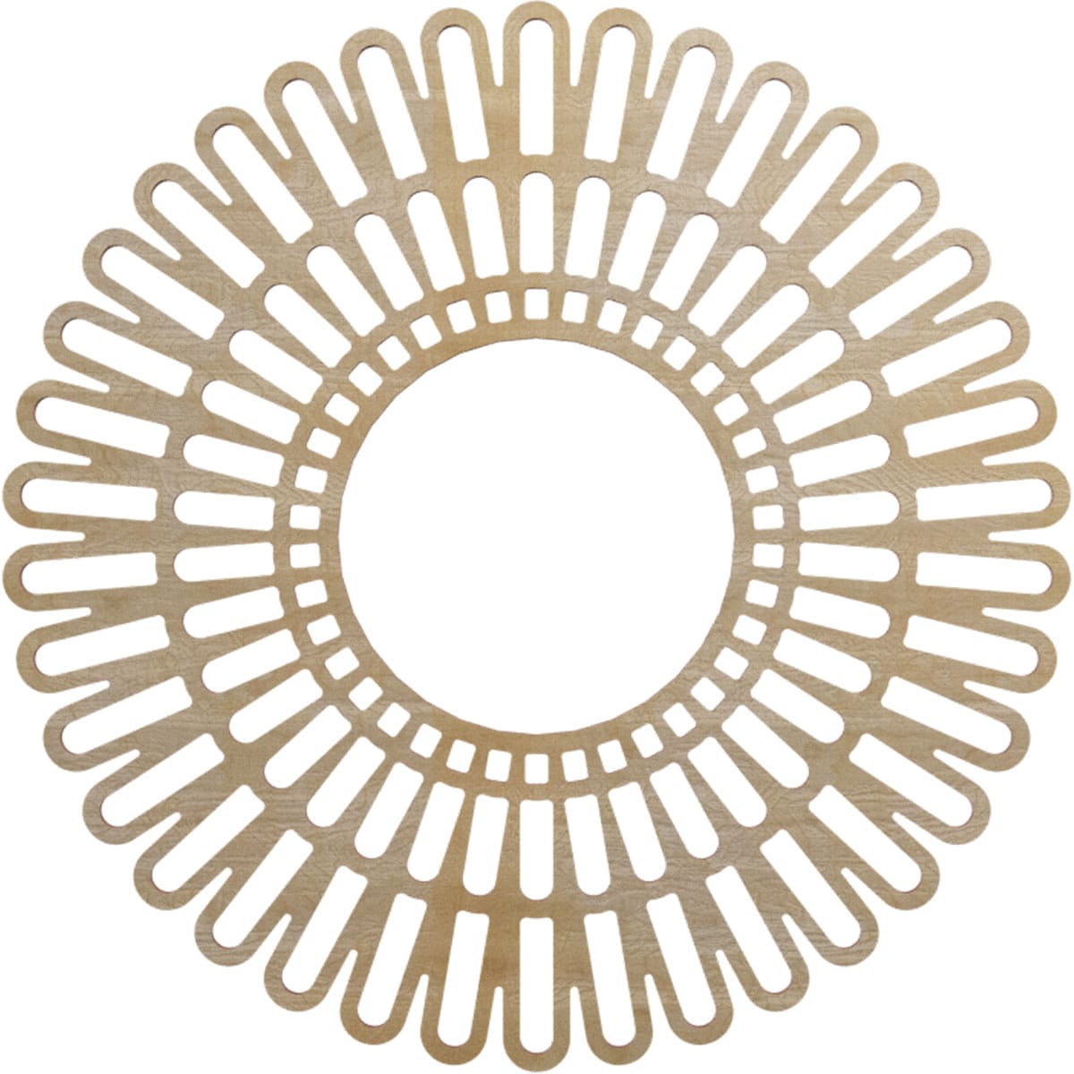 Ekena Millwork CMWP24X0375CRHI Cornelius Fretwork Pierced 24-in W x 24-in L Modern Hickory Wood Whole Ceiling Medallion
