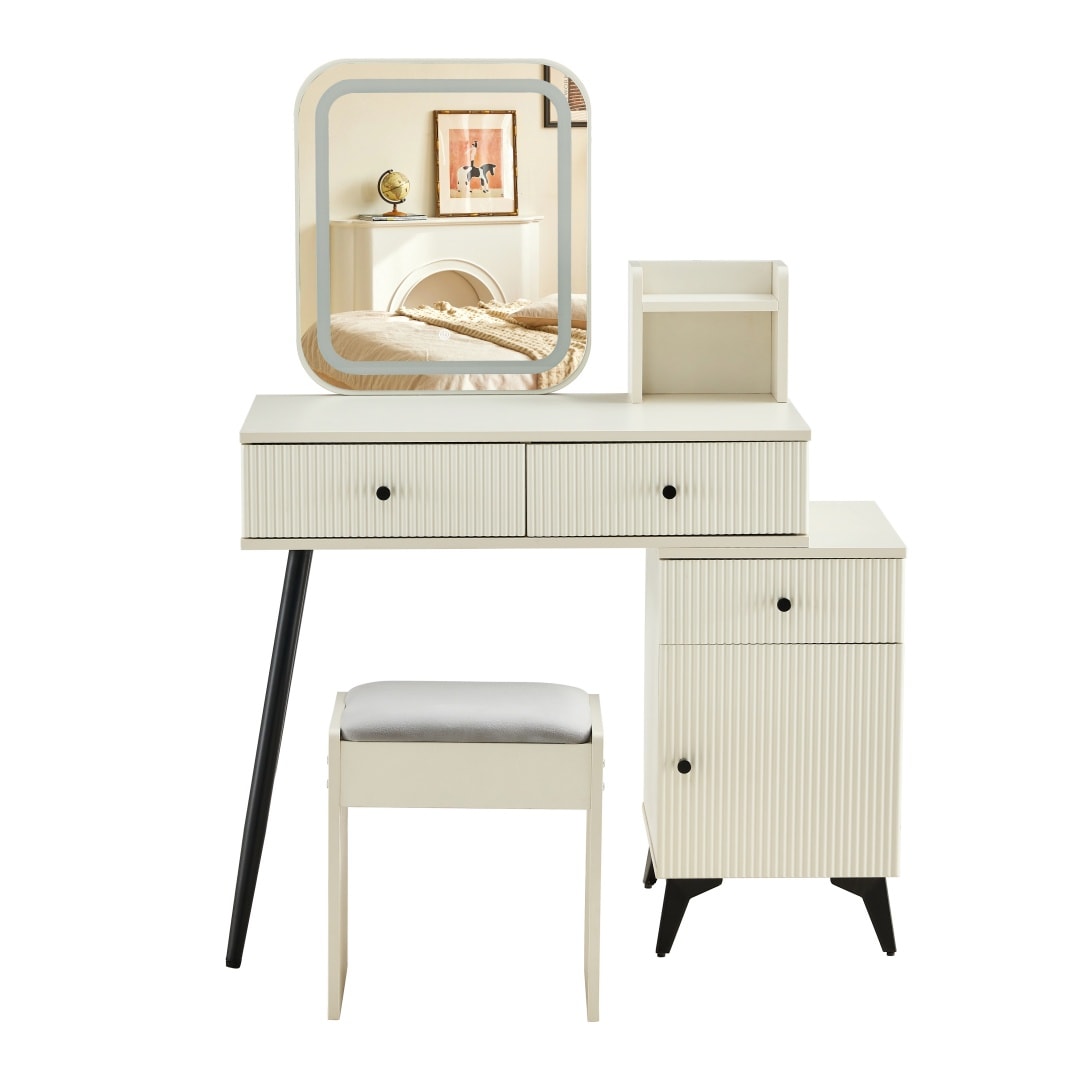 ZAKLOOP WU370S00036 15.7-in White Makeup Vanity