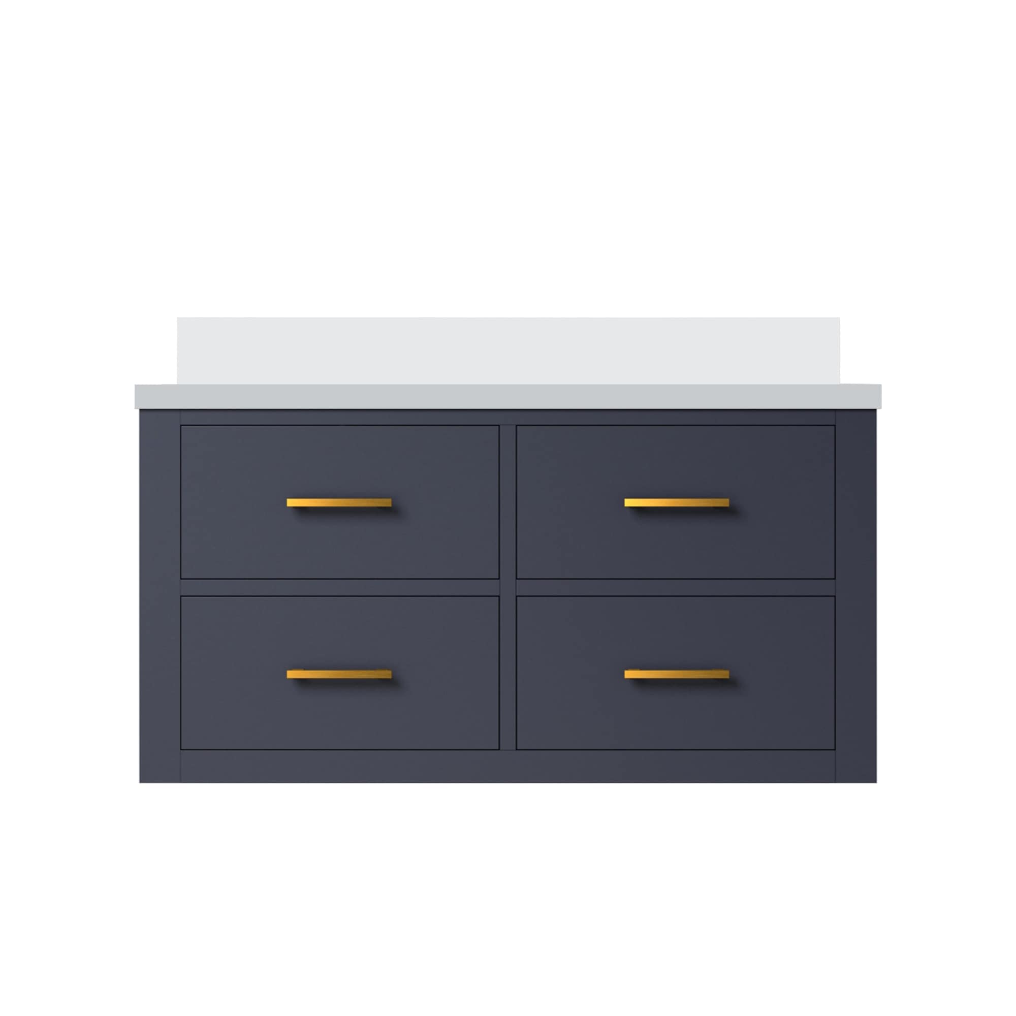 Lexora LVSO36SE200 Southold 36-in Blue Undermount Single Sink Floating Bathroom Vanity with White Quartz Top