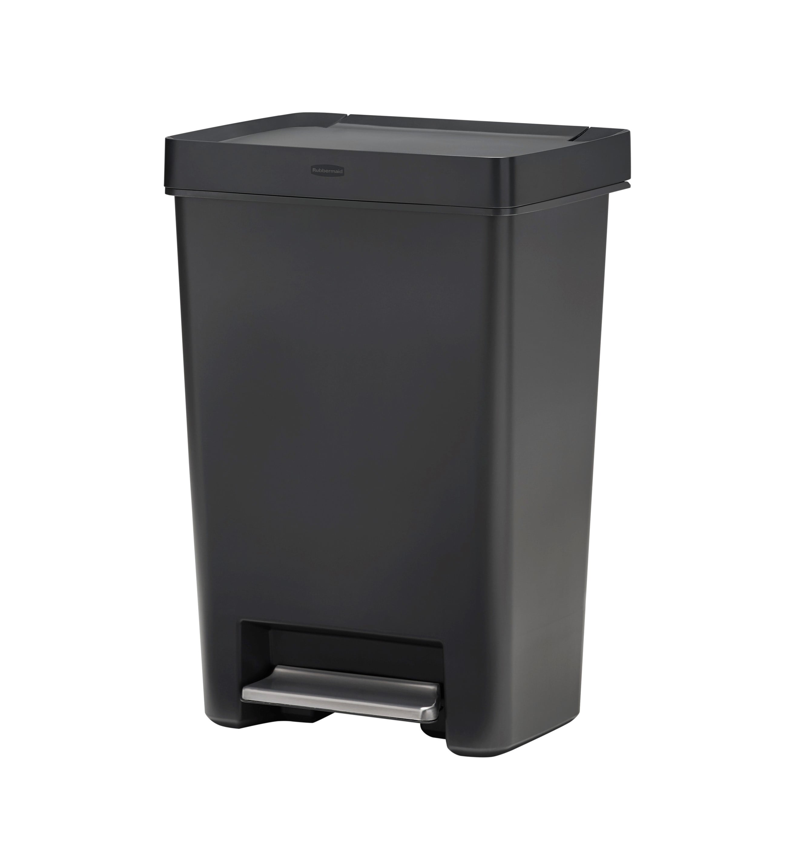 Rubbermaid 13.25 Gallon Rectangular Spring-top Lid Kitchen Wastebasket Trash  Can For Tall Trashbags, White : Target