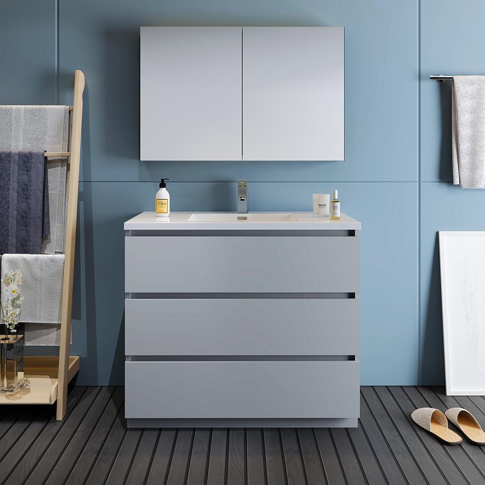 Fresca FVN9342GR Bath-Vanity-Combo - View #2