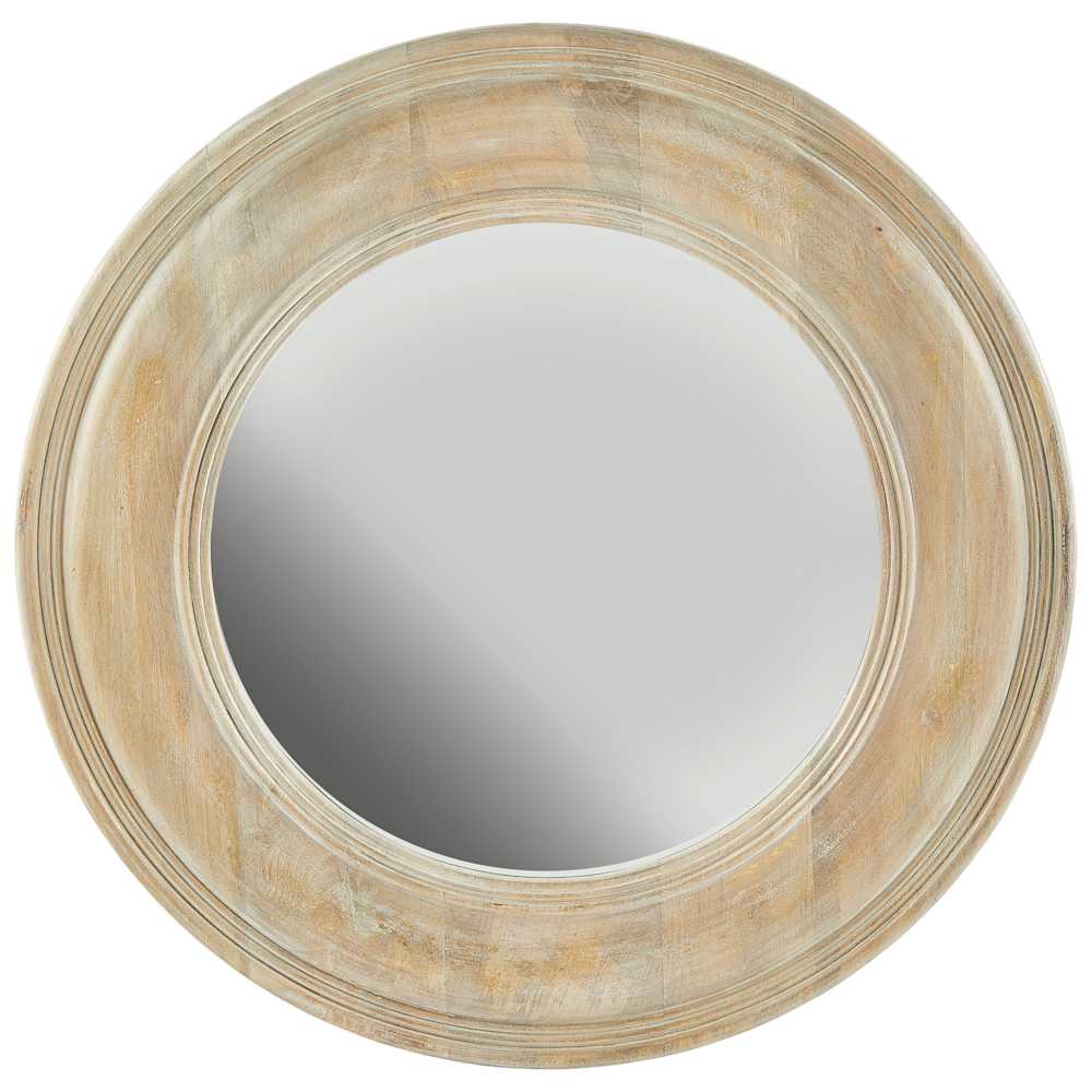 Capital Lighting  730205 30 Inch Diameter Circular Wood Framed Bathroom Mirror