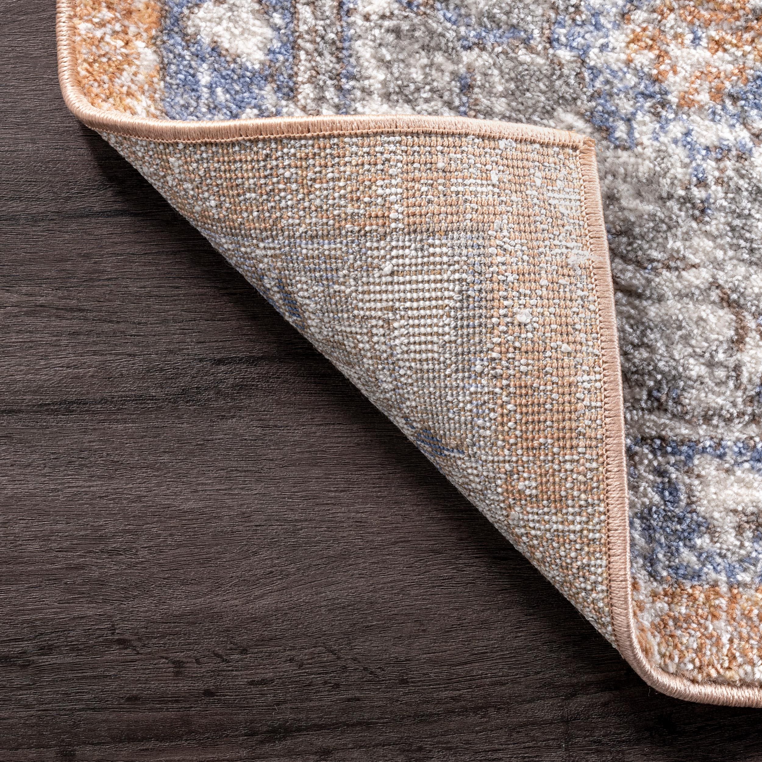 Reversible Rectangular Easy Care Orange Spot Area Rug