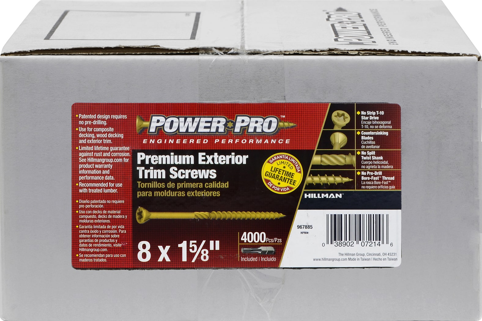 Power Pro #8 x 1-5/8-in Epoxy Exterior Trim Screws (4000-Per Box) 967885 Sansujyuku sansujyuku.com