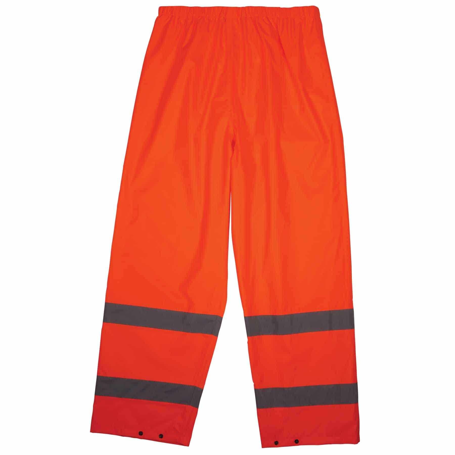 Ergodyne Big & Tall Orange Waterproof Hi-Vis Safety Pants - Class E ...