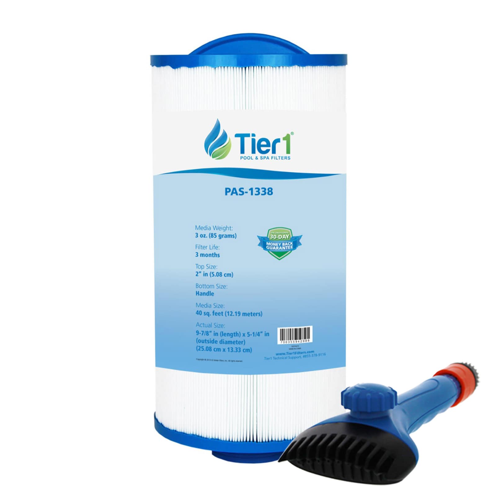 Tier1 PAS 1338 WAND BRUSH 6540-723 Cartridge Pool Filter Replacement