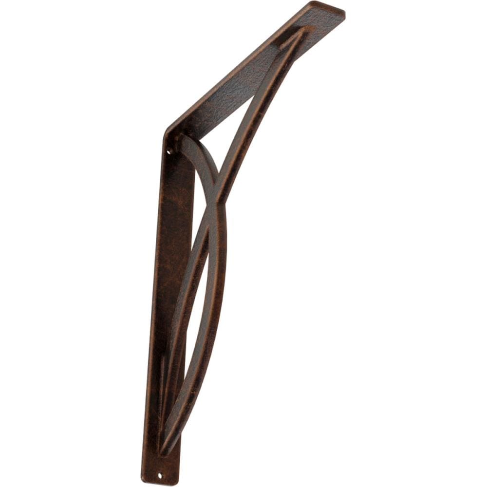 Ekena Millwork BKTM01X10X12SMIACO Miller 10-in x 1.5-in x 12-in Antique copper Wrought iron Mounting bracket
