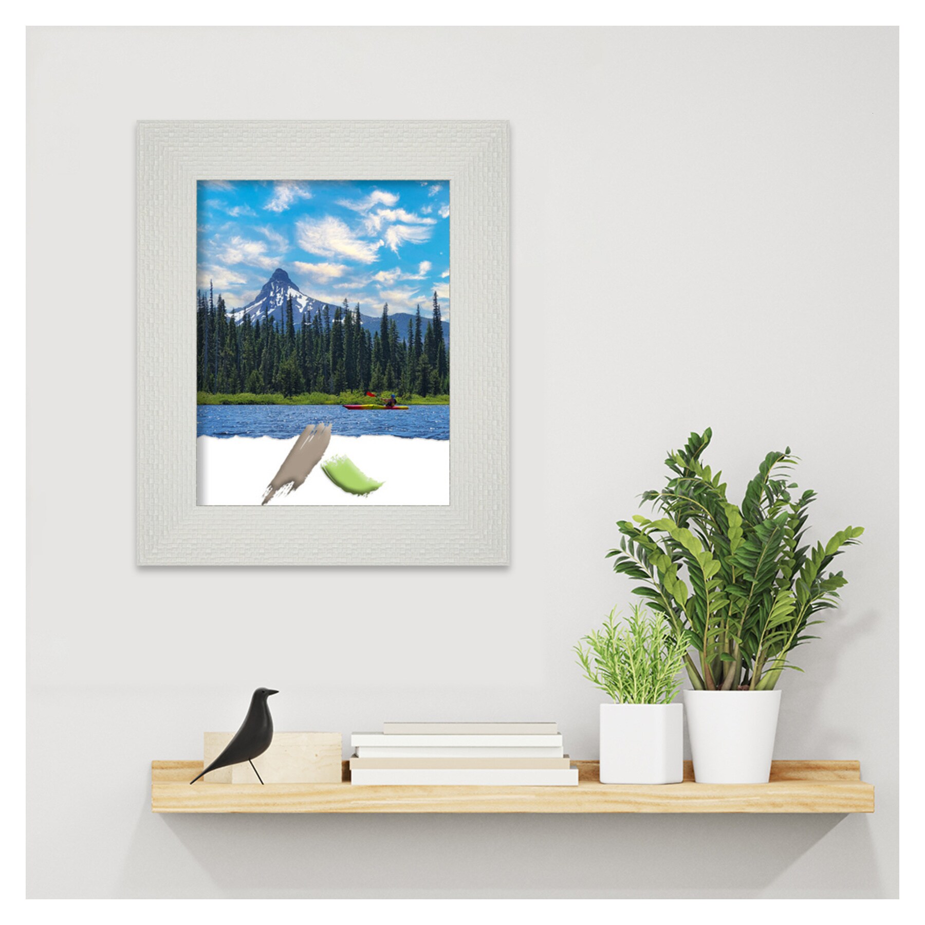 Mosaic White Textured 11x14 Picture Frame