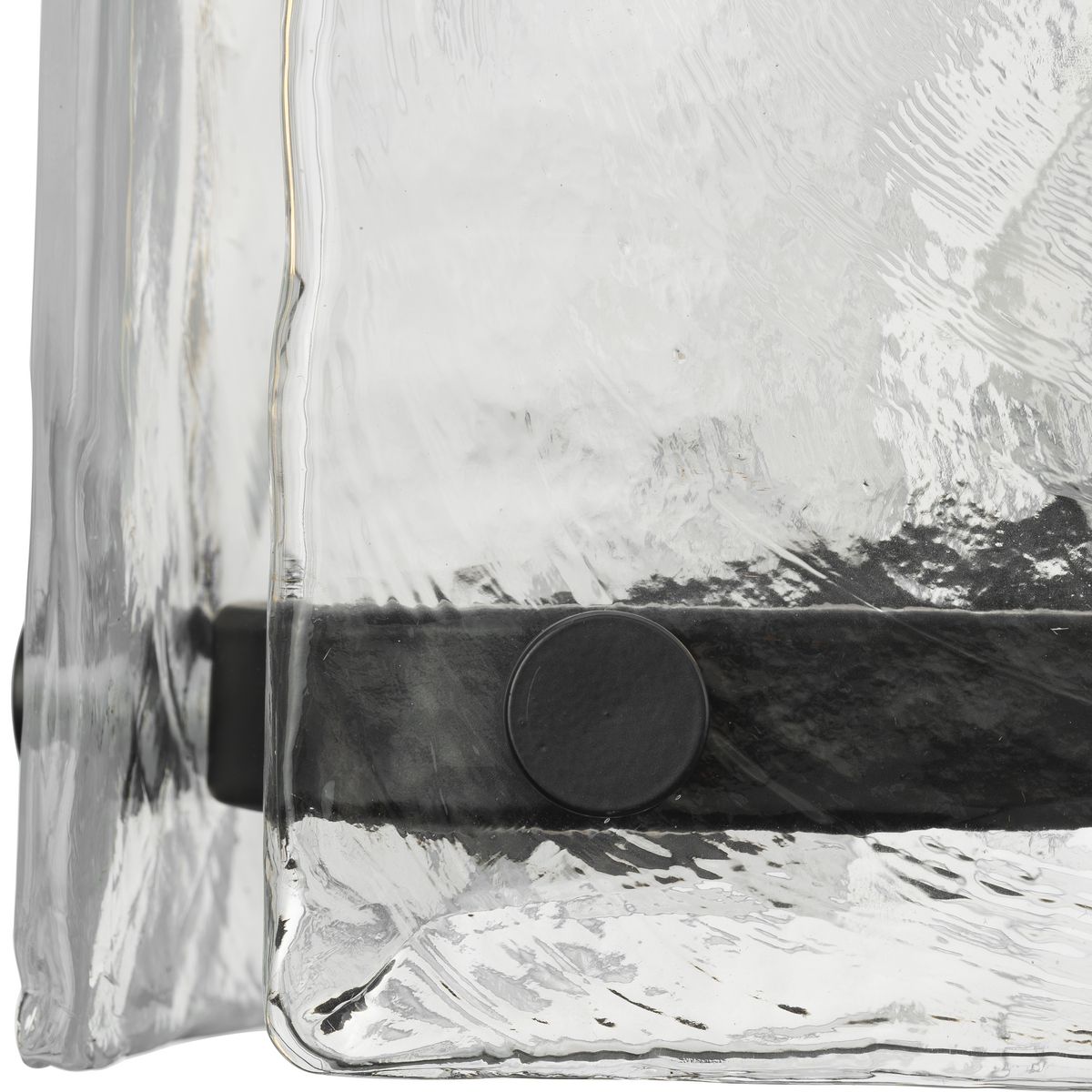 Rivera Matte Black 5-Light Linear Glass Chandelier