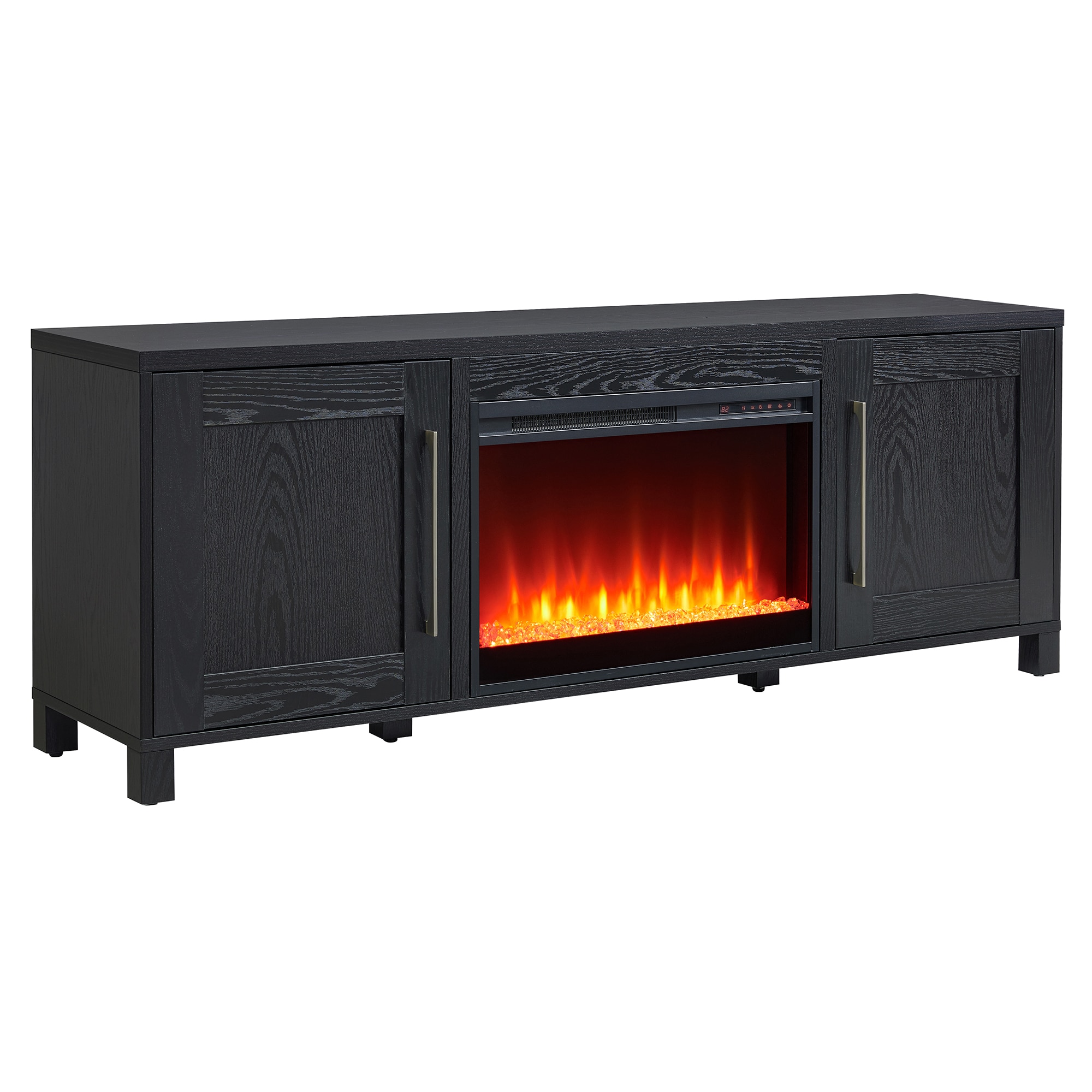 Hailey Home TV1806 Chabot Transitional Black Grain TV stand ( Accommodates TVs more than 70-in )