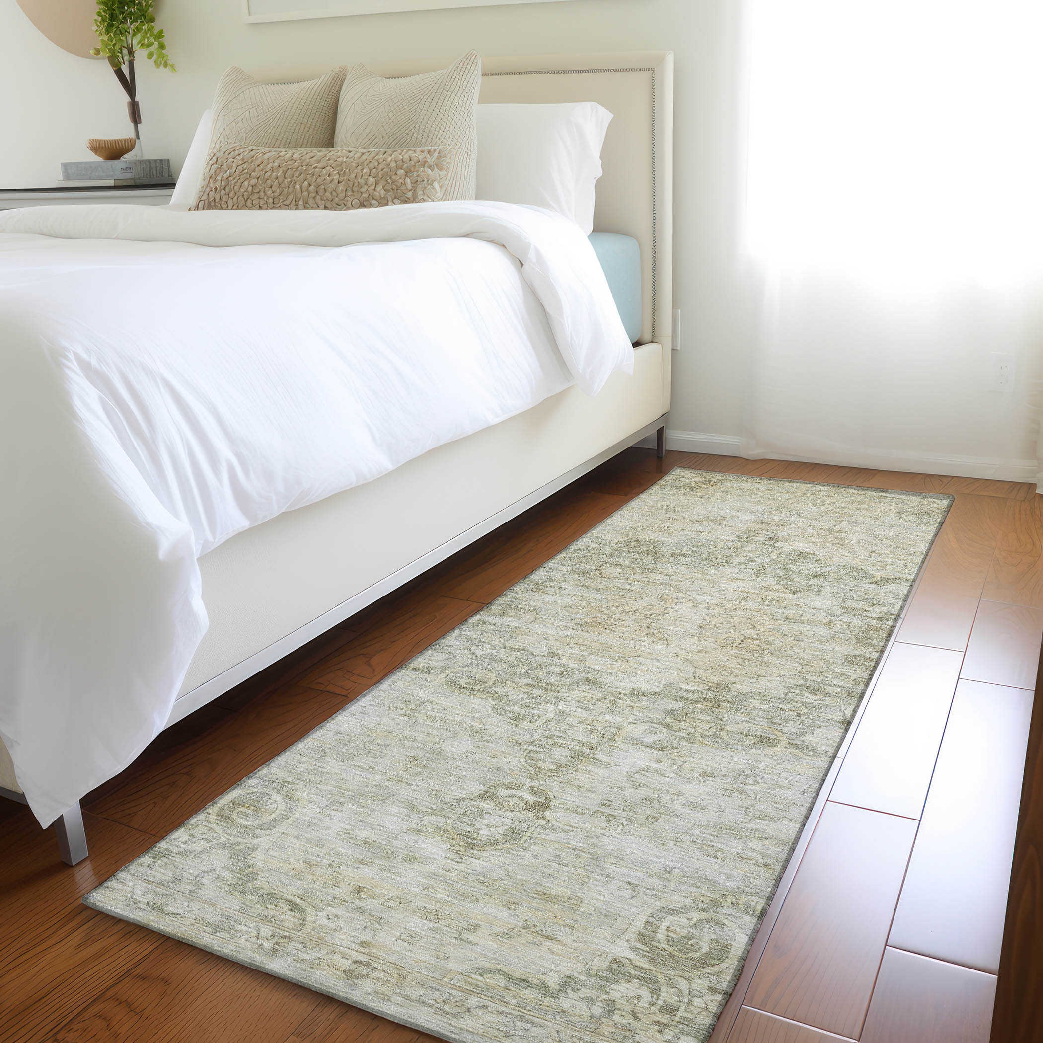 Addison Rugs ACN1238SA2X8 Chantille ACN1238SA 2 x 7 (ft) Polyester Sage Rectangular Indoor/Outdoor Geometric Machine washable Runner rug