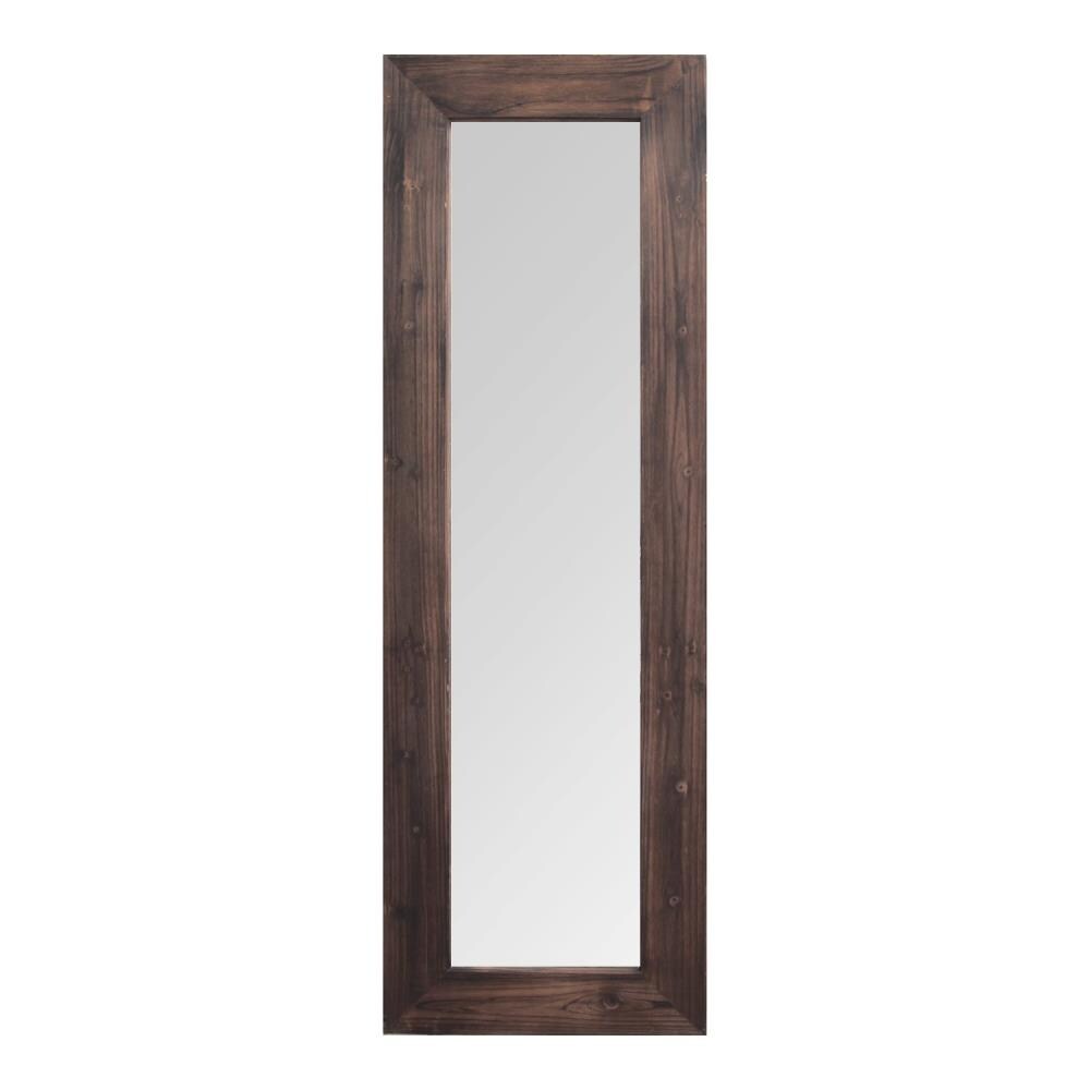 HomeRoots 321307 Victoria 15.94-in W x 1.26-in H Brown Framed Wall Mirror