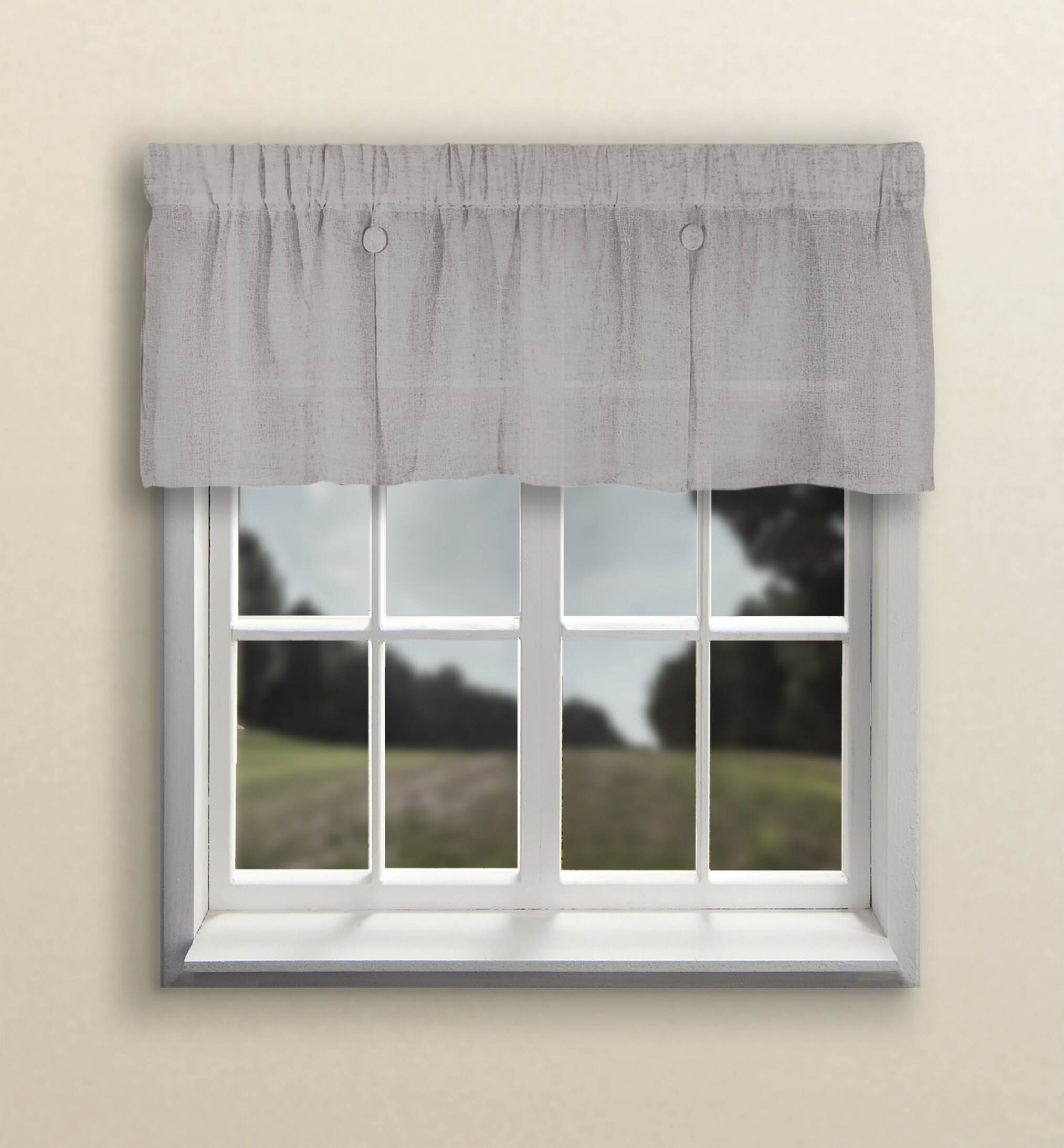 Ricardo Trading 06500-76-015-10 15-Inches Grey Sheer Rod pocket Single curtain panel