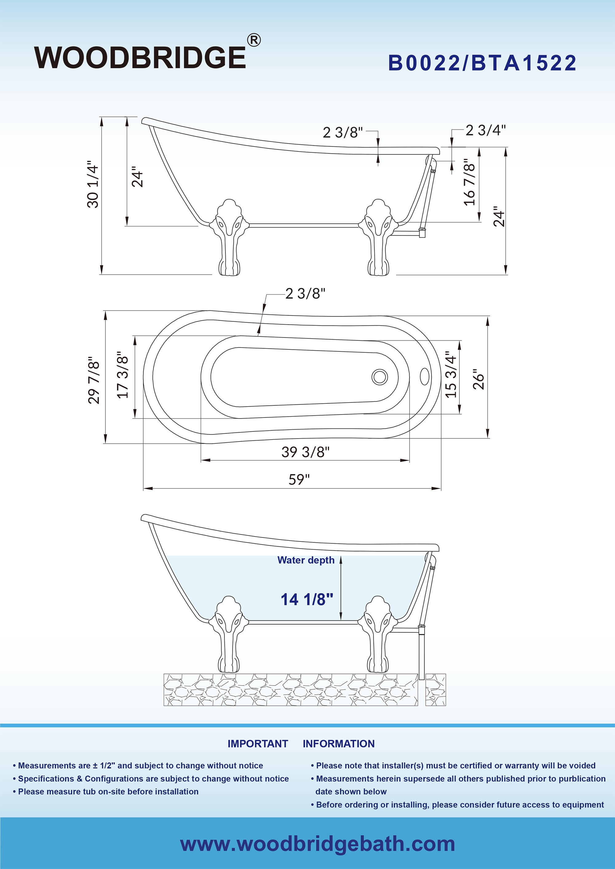 Woodbridge LB186 bathtubs - View #12