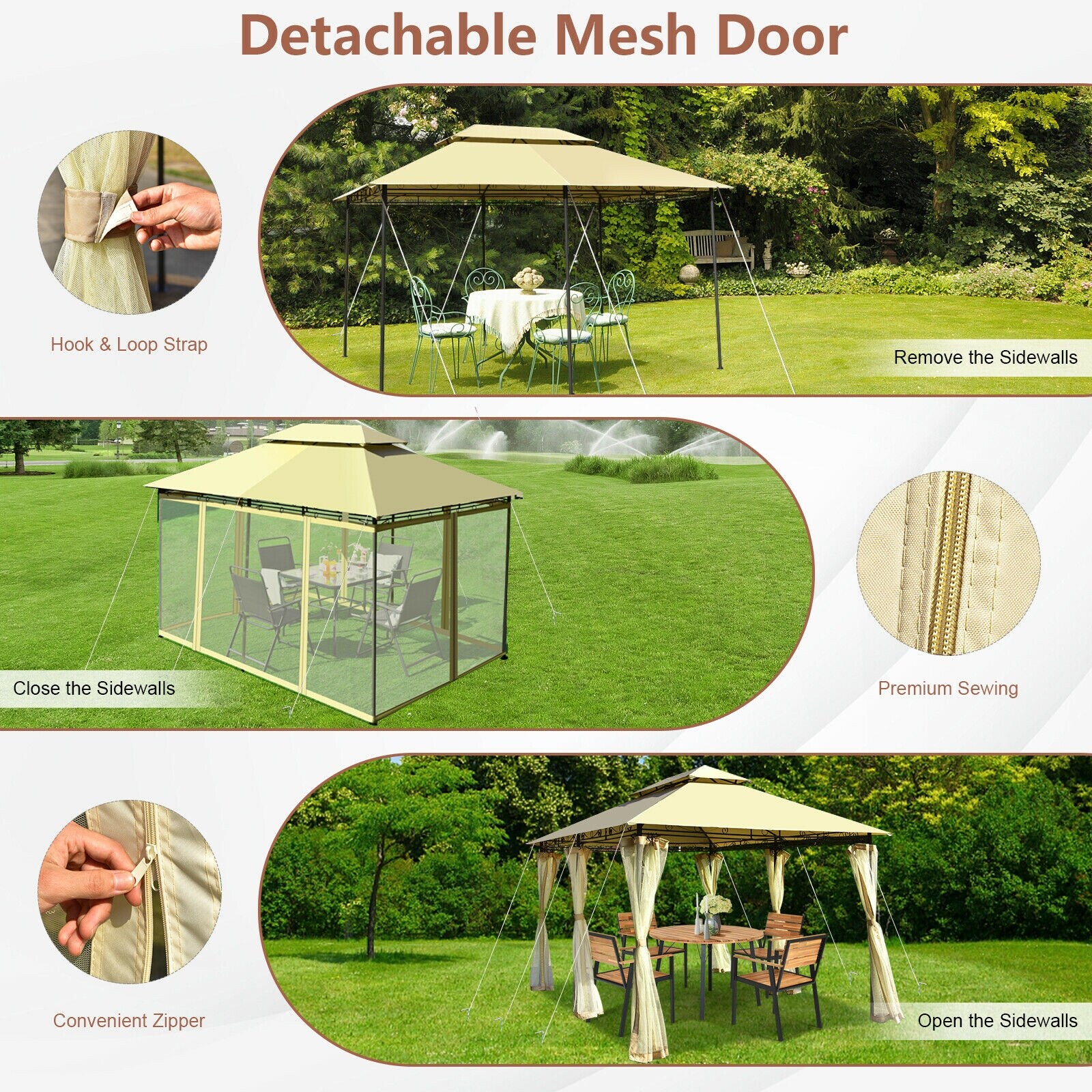 Forclover HYFAS35BE Wood-Resin-Gazebos - View #5