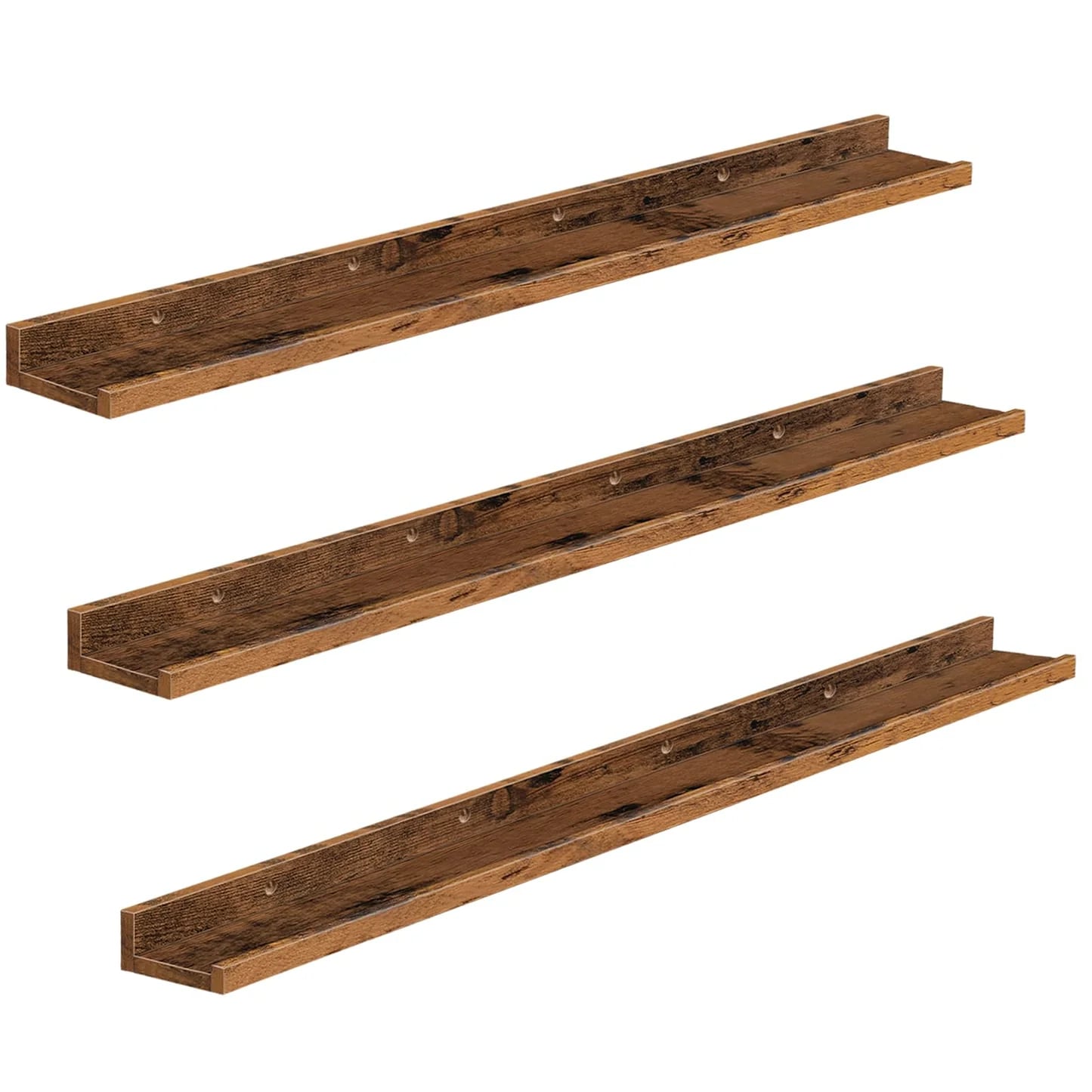 Slickblue 3 Pieces Wall Mounted Floating Shelf for Living Room Bedroom Bathroom Kitchen or Office
