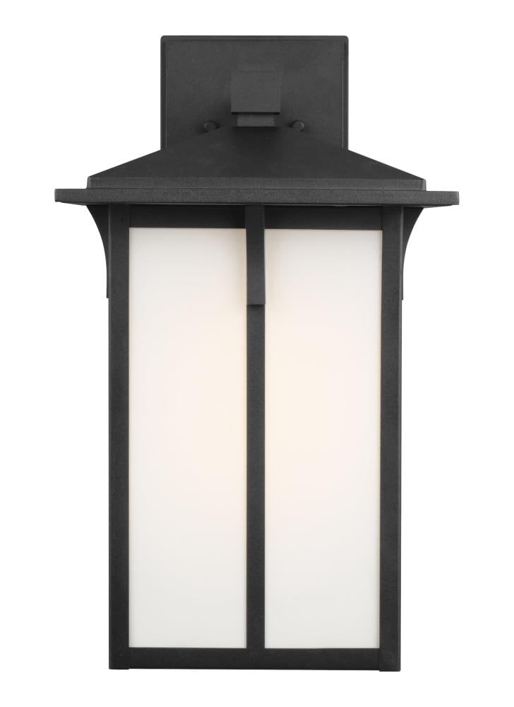 Generation Lighting 8752701EN3-12 Tomek 1 -Light 18-in H Black Hardwired Outdoor Wall Light