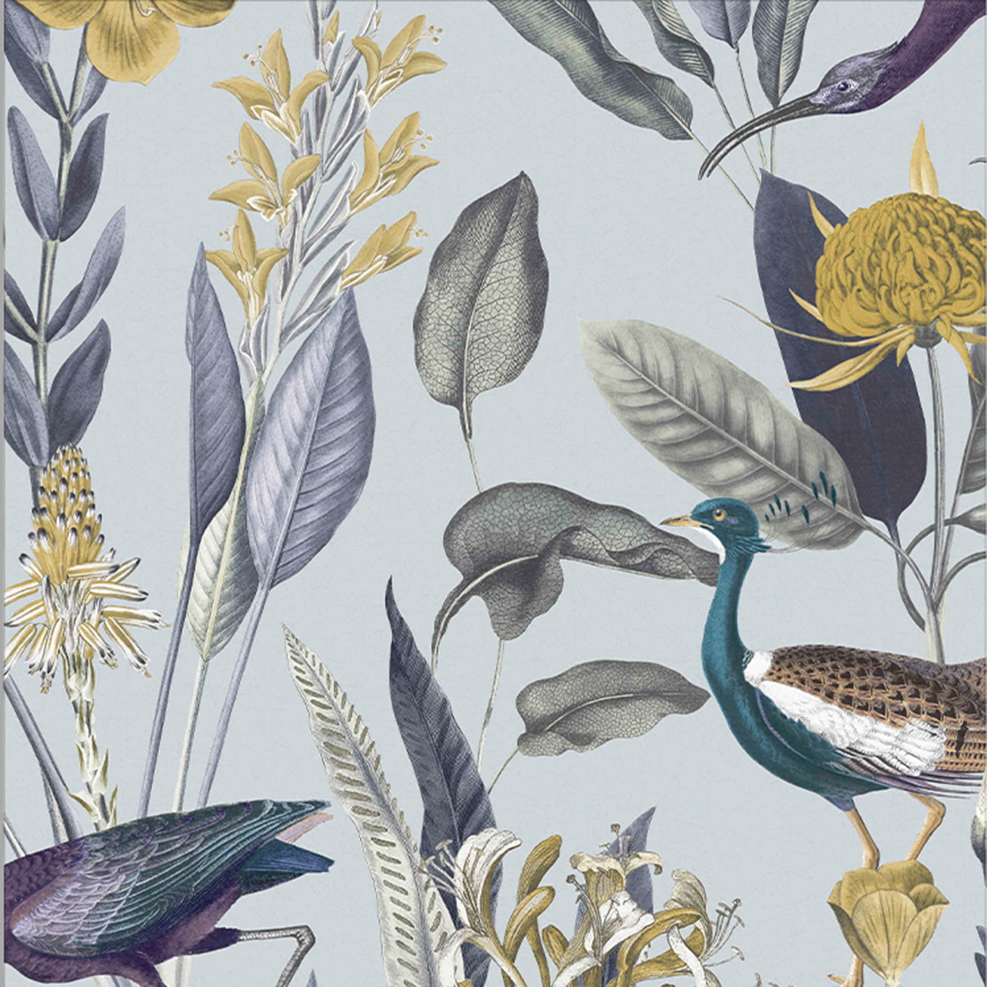 Graham & Brown 56-sq ft Grey Non-woven Floral Unpasted Wallpaper