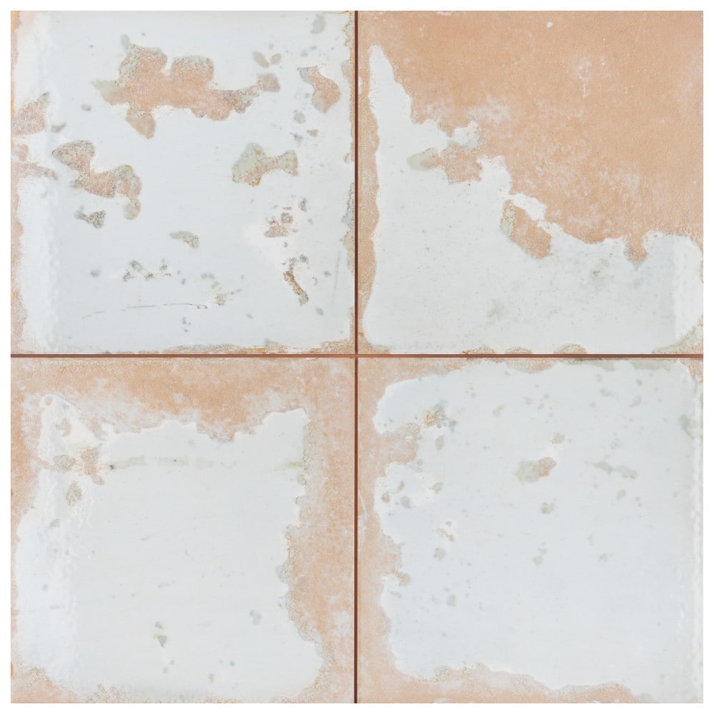 Affinity Tile S1FPE18HWH Sample - Kings Luxe Heritage White 9-in x 9-in Multi-finish Ceramic Floor and Wall Tile