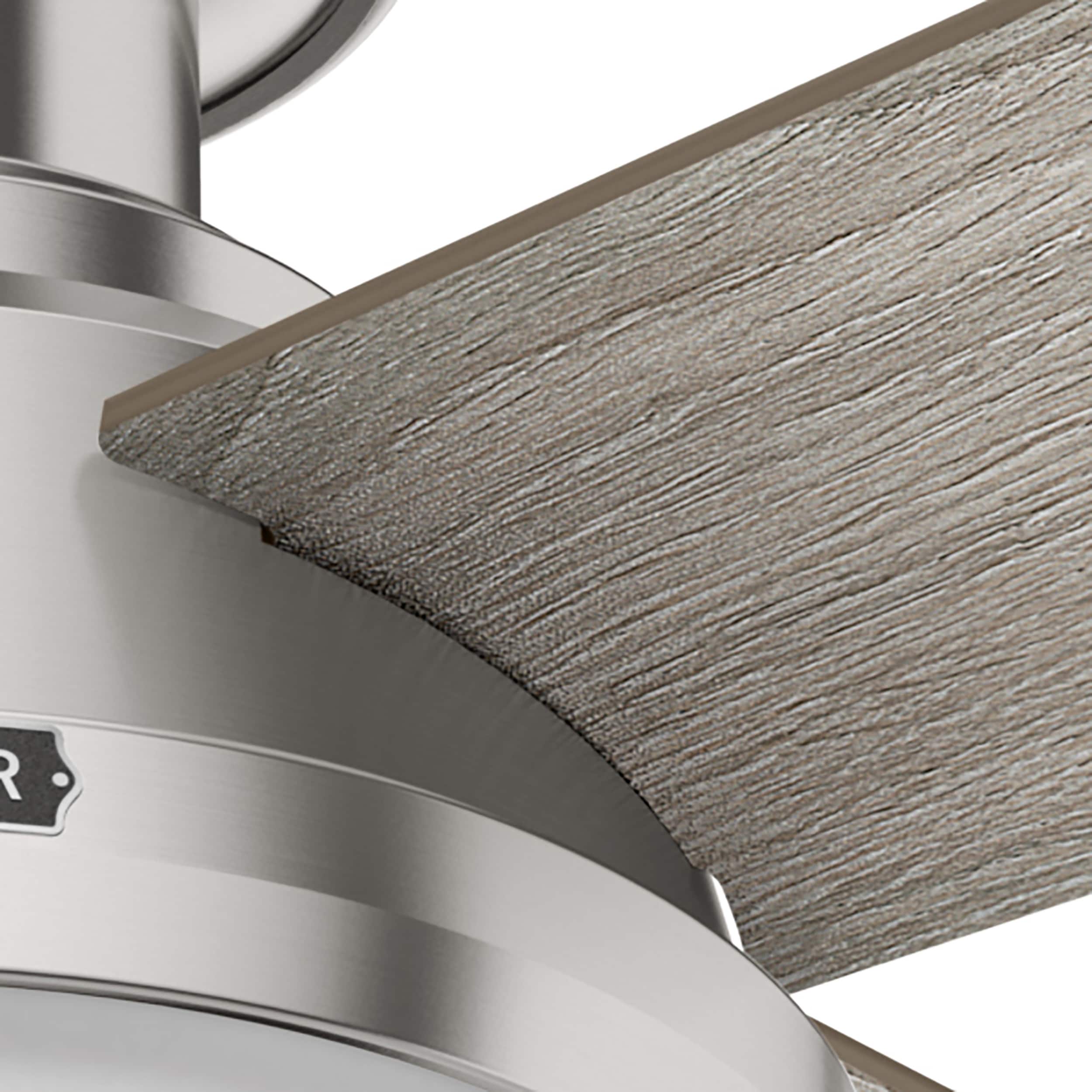 Dempsey 52" Brushed Nickel Low Profile Ceiling Fan with LED Light and Remote