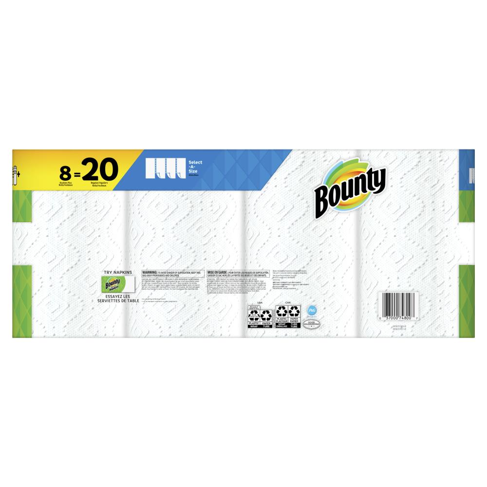 Bounty Double Plus 8-Count Paper Towels in the Paper Towels department ...