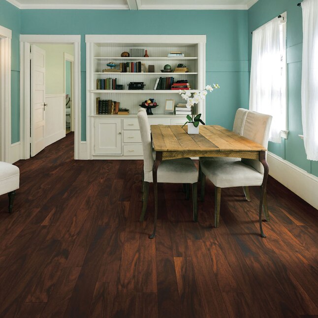 Natural Floors by USFloors Prefinished Chestnut Acacia Handscraped Engineered Hardwood Flooring Sample Natural Floors by USFloors Prefinished Chestnut Acacia Handscraped Engineered Hardwood Flooring Sample