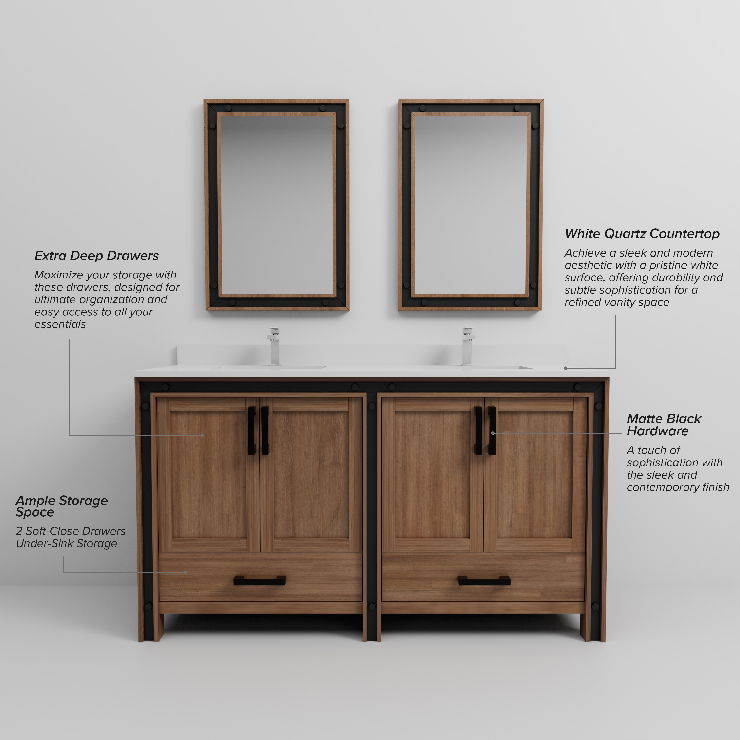 Lexora LVZV60DN211 Bath-Vanity-Combo - View #7