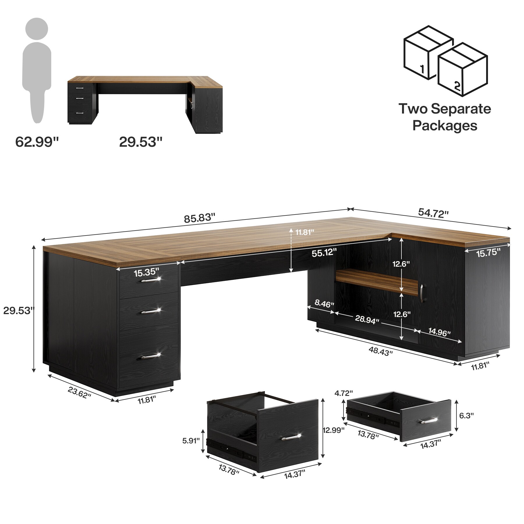 Tribesigns LWFD-HL0218 Office-Tables - View #7