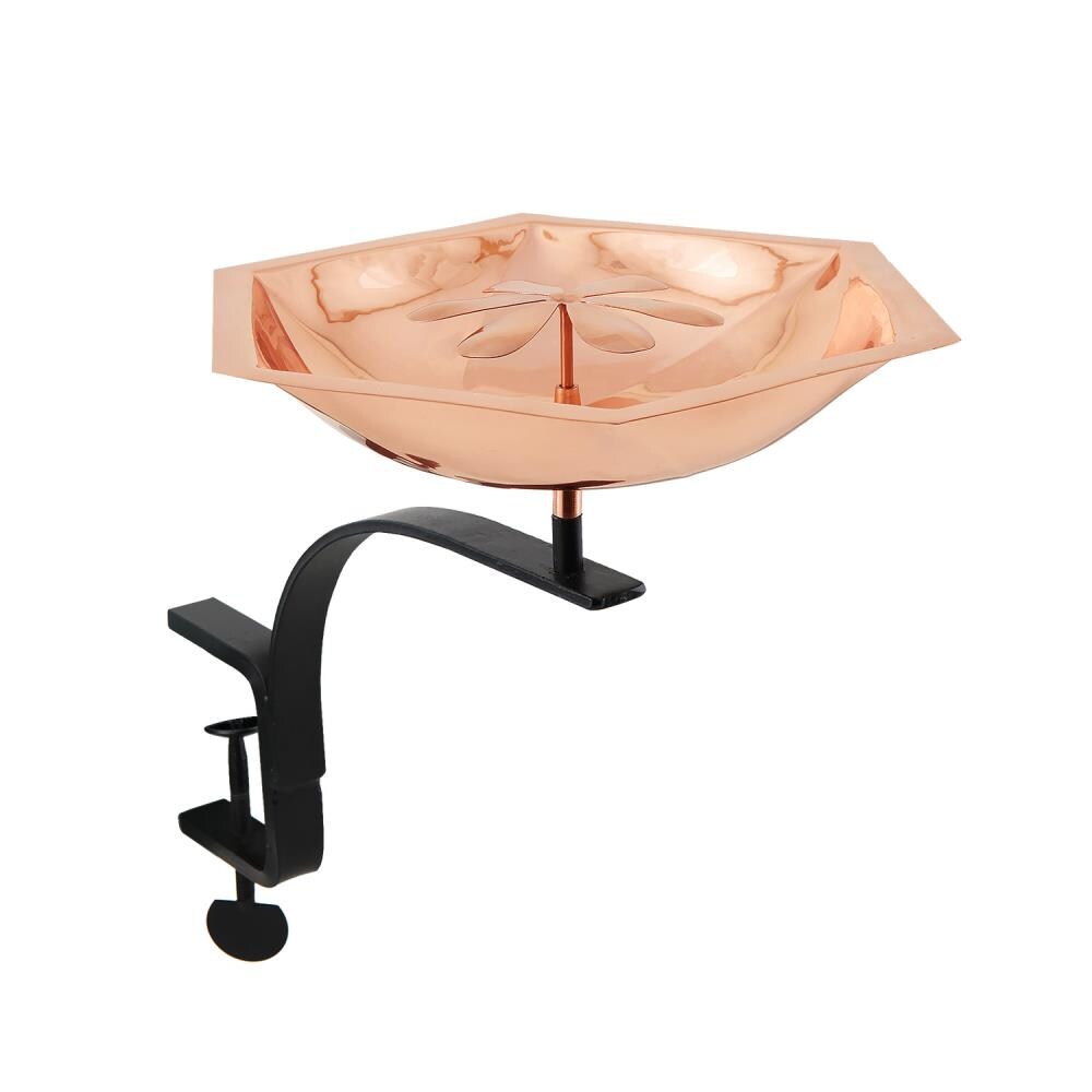 Minuteman International BB-07-RM 12.75-in H Copper Plated Metal Complete Birdbath