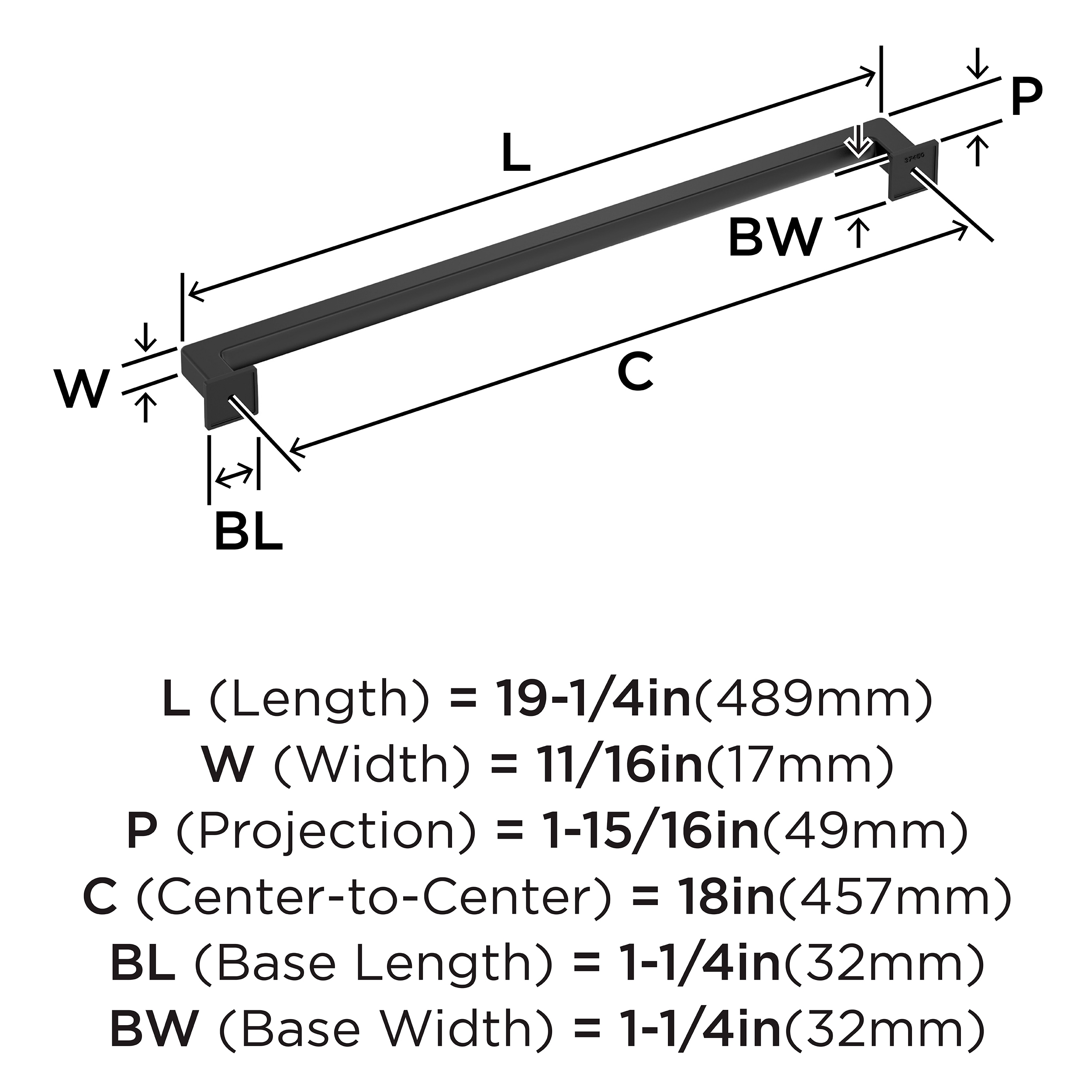 Amerock BP37450MB Cabinet-Pulls - View #4