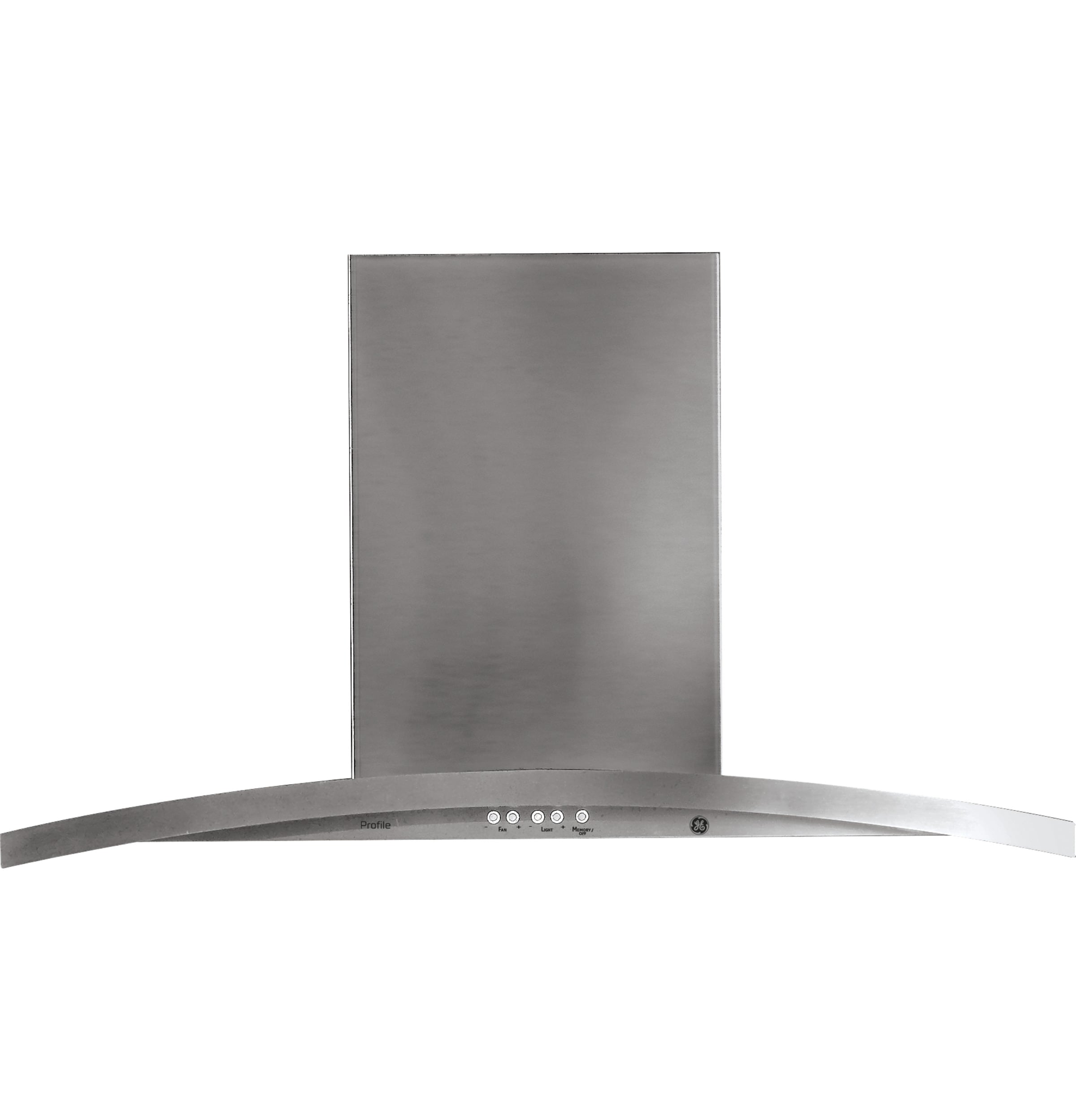 A black metal range hood is flanked by dark gray modern cabinets mounted in  front of windows.