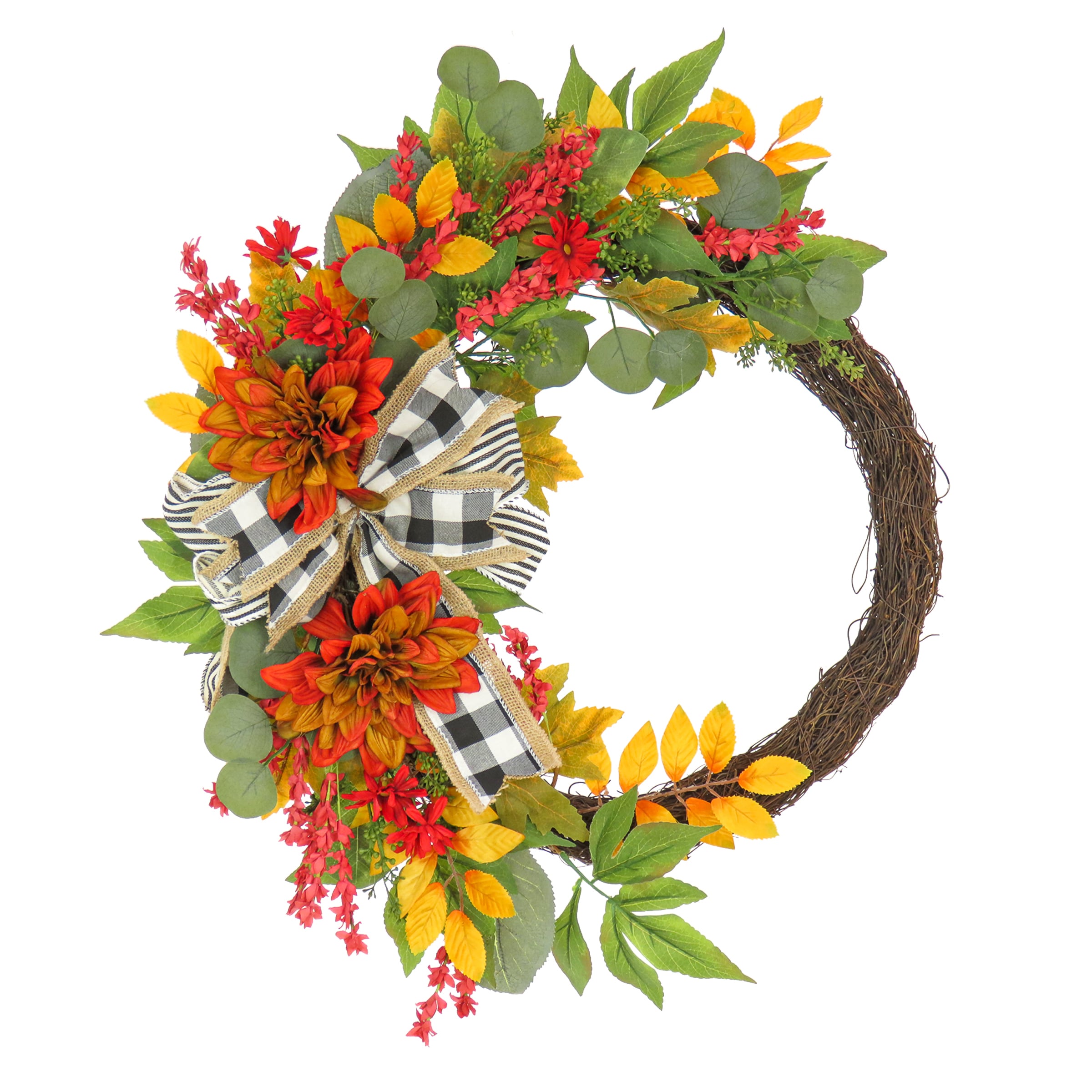 National Tree Company 2-ft 24-in Harvest Artificial Wreath in the Fall ...