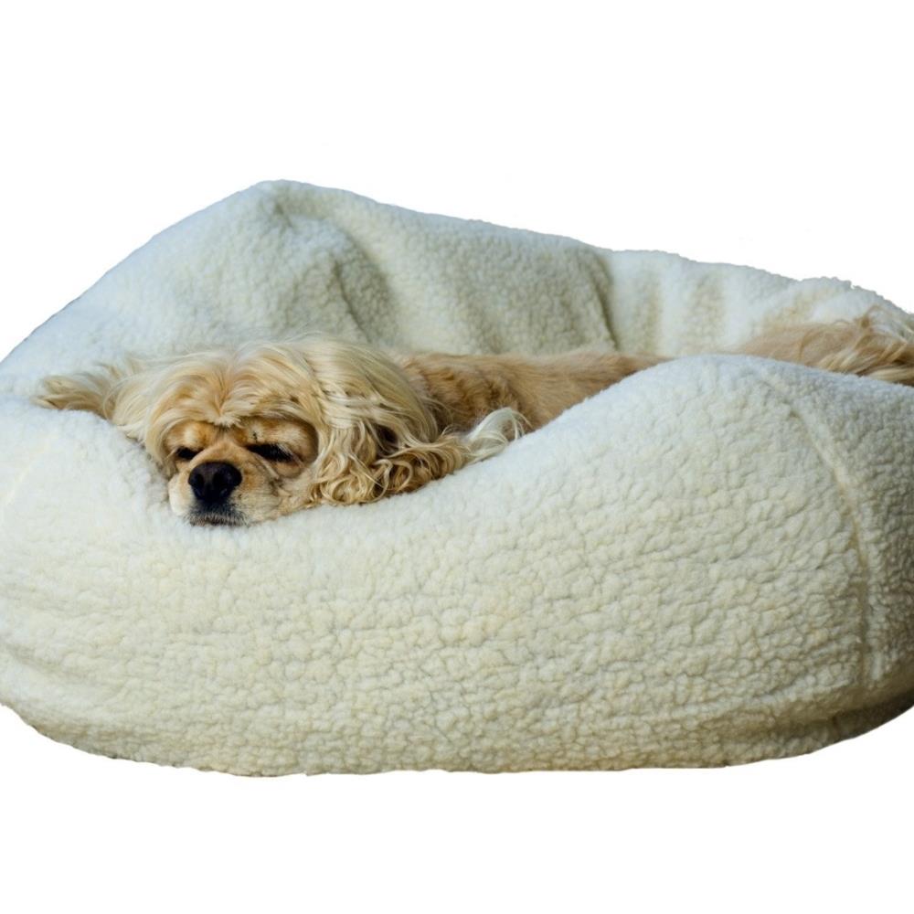 Carolina Pet Company CRNP1635 Carolina Pet 015270 Sherpa Puff Ball Pet Bed- Natural, Large