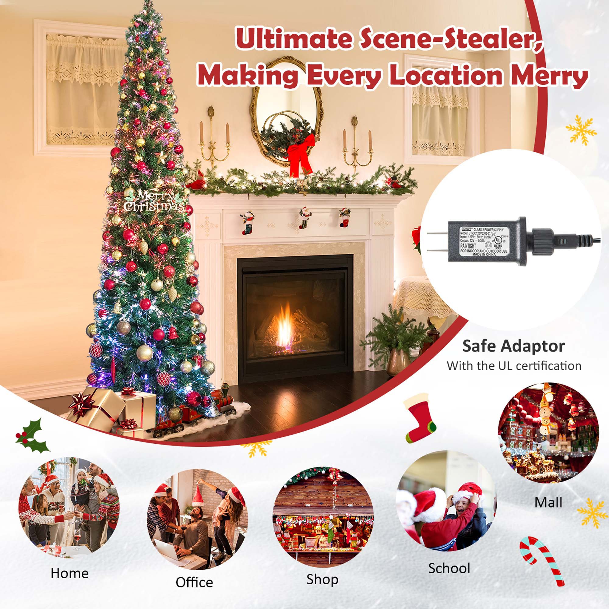 Costway LWS00704 Artificial-Christmas-Trees - View #5