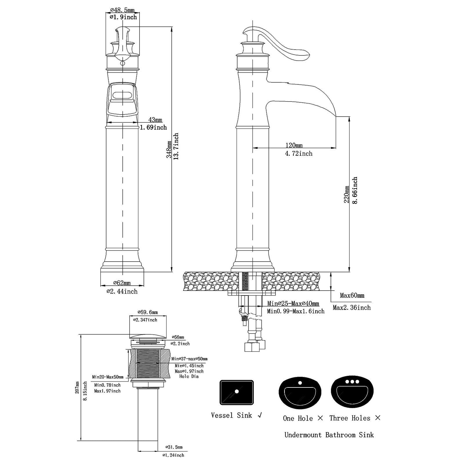 Boyel Living BWE- A96556HORB Lavatory-Faucets - View #3